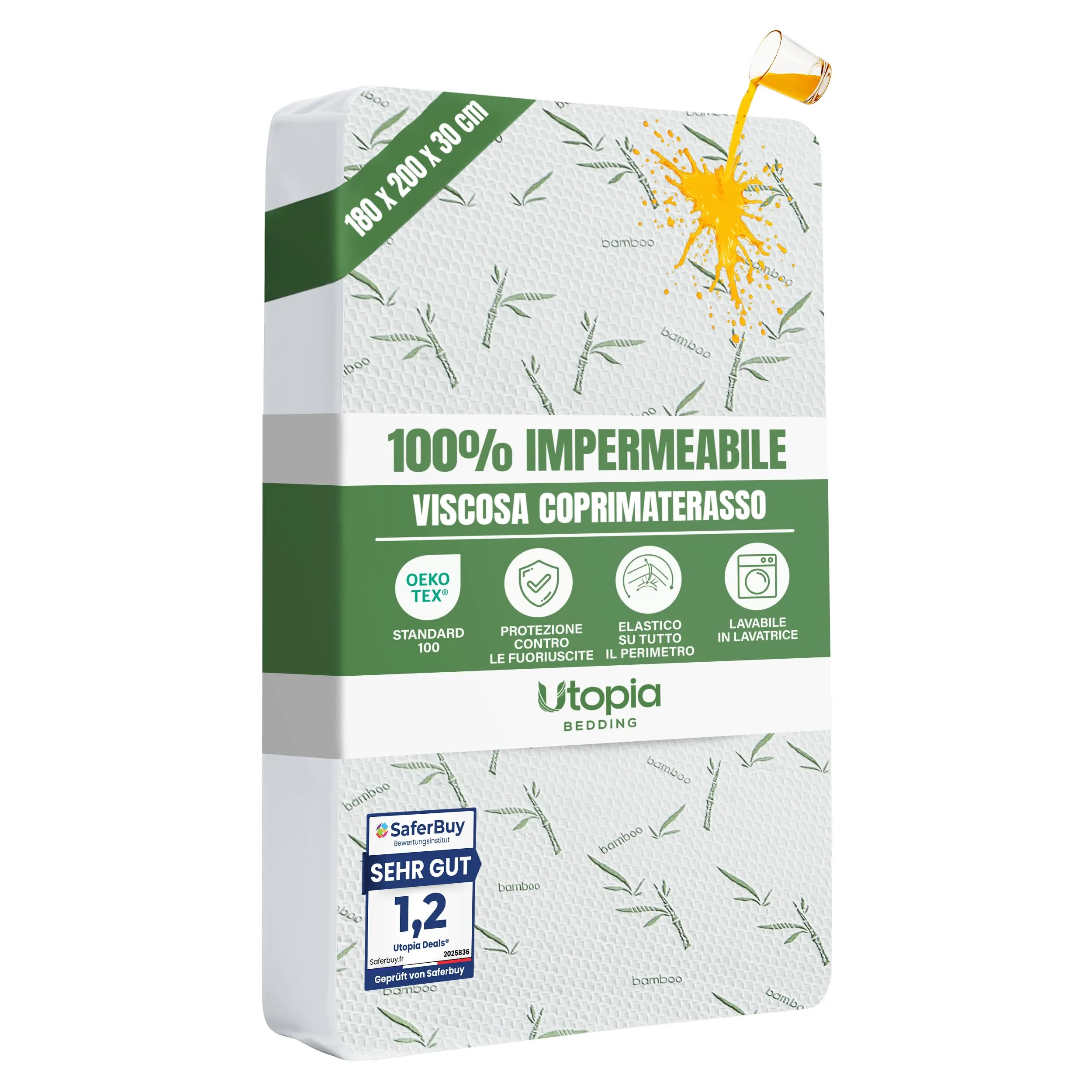 Utopia Bedding Coprimaterasso Matrimoniale Impermeabile