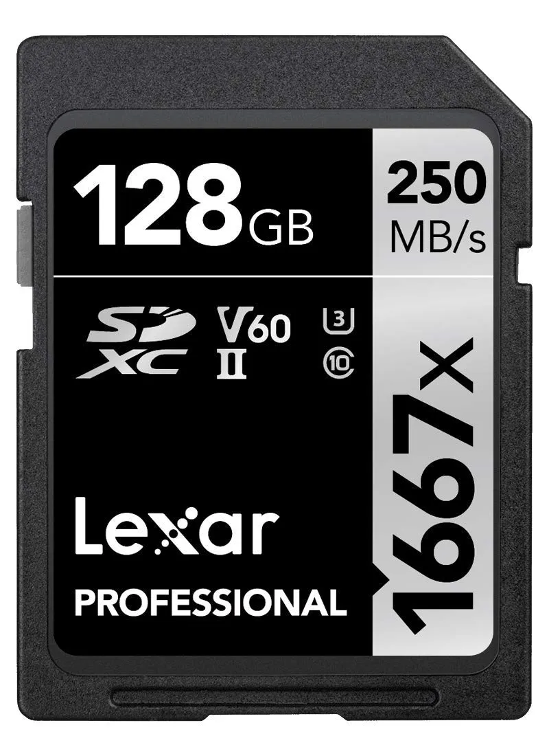 Lexar Professional 1667x Scheda di Memoria SDXC 128GB UHS-II