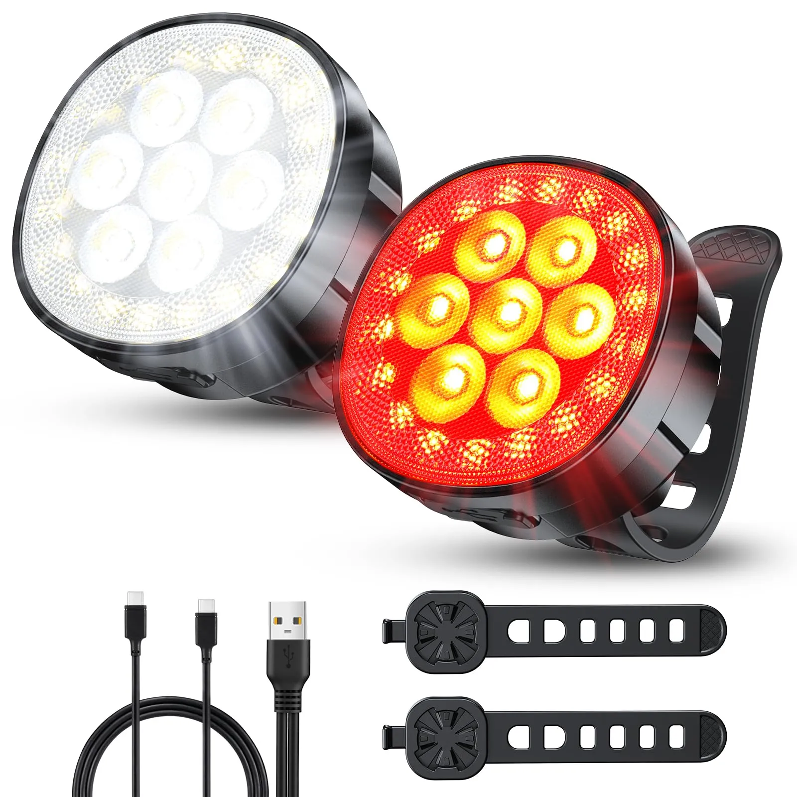 Mohard Luci Bicicletta LED Ricaricabili USB