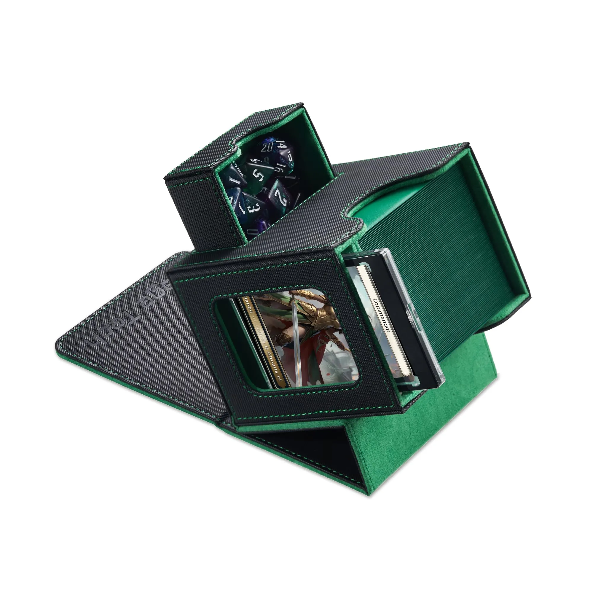 Mage Tech Commander Deck Box - Nero/Verde