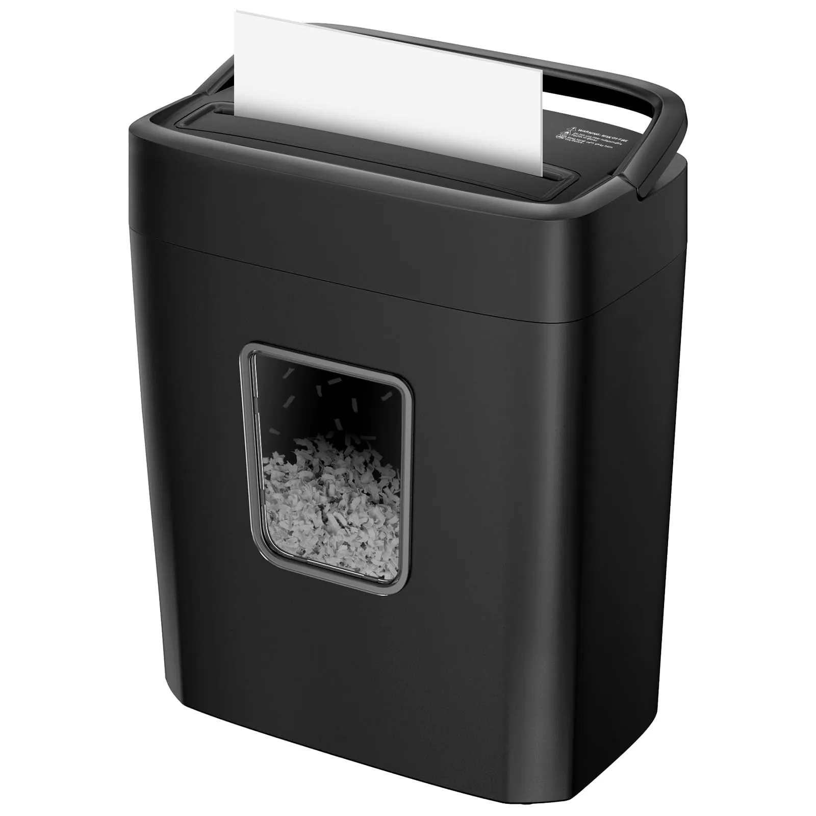 Bonsaii Distruggidocumenti, 6 fogli, taglio a striscia, P4, cestino da 13 litri