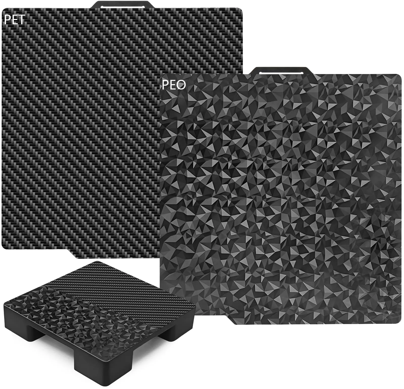 Hossom Letto di stampa 3D double face per Bambu Lab A1/P1S/X1, Biqu, Kobra S1 - PEO+PET