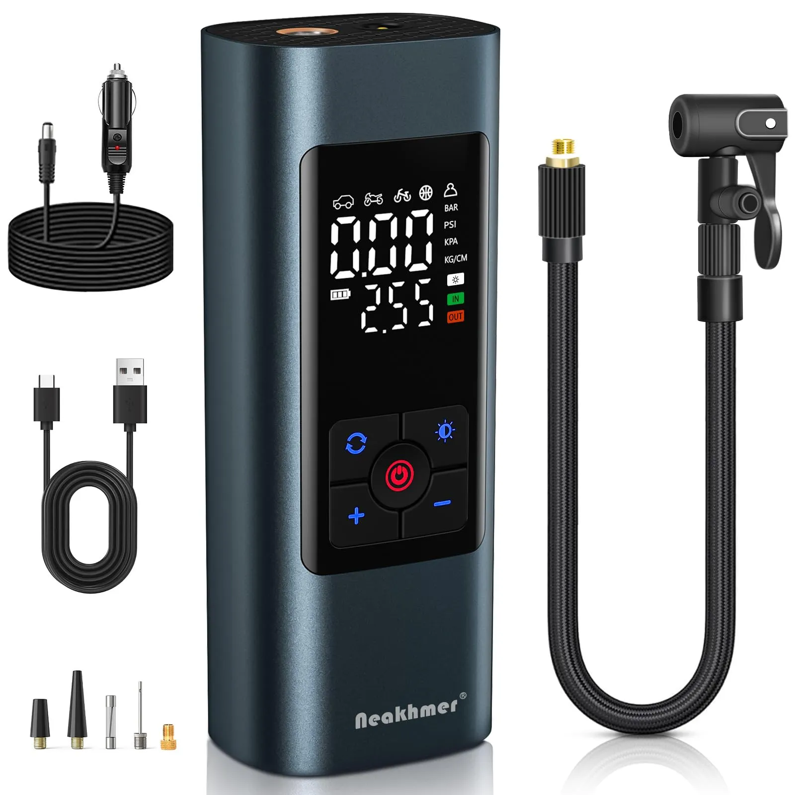 Neakhmer Mini Compressore Portatile Elettrico con Funzione Deflate