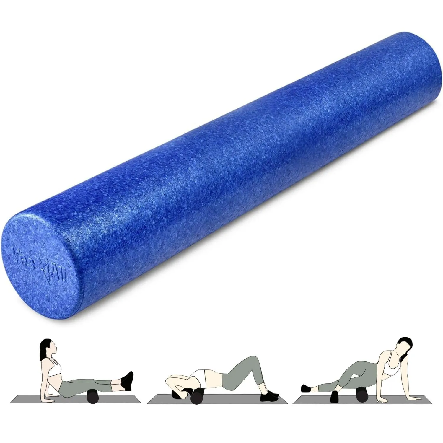 Yes4All Foam Roller - Rullo in Schiuma Ultra Leggero in EPP ad Alta Densità Lungo 30/45/61/91 CM per Schiena, Gambe, Allenamenti, Punti Trigger, Palestra, Pilates, Fitness, Yoga, Tessuti Profondi