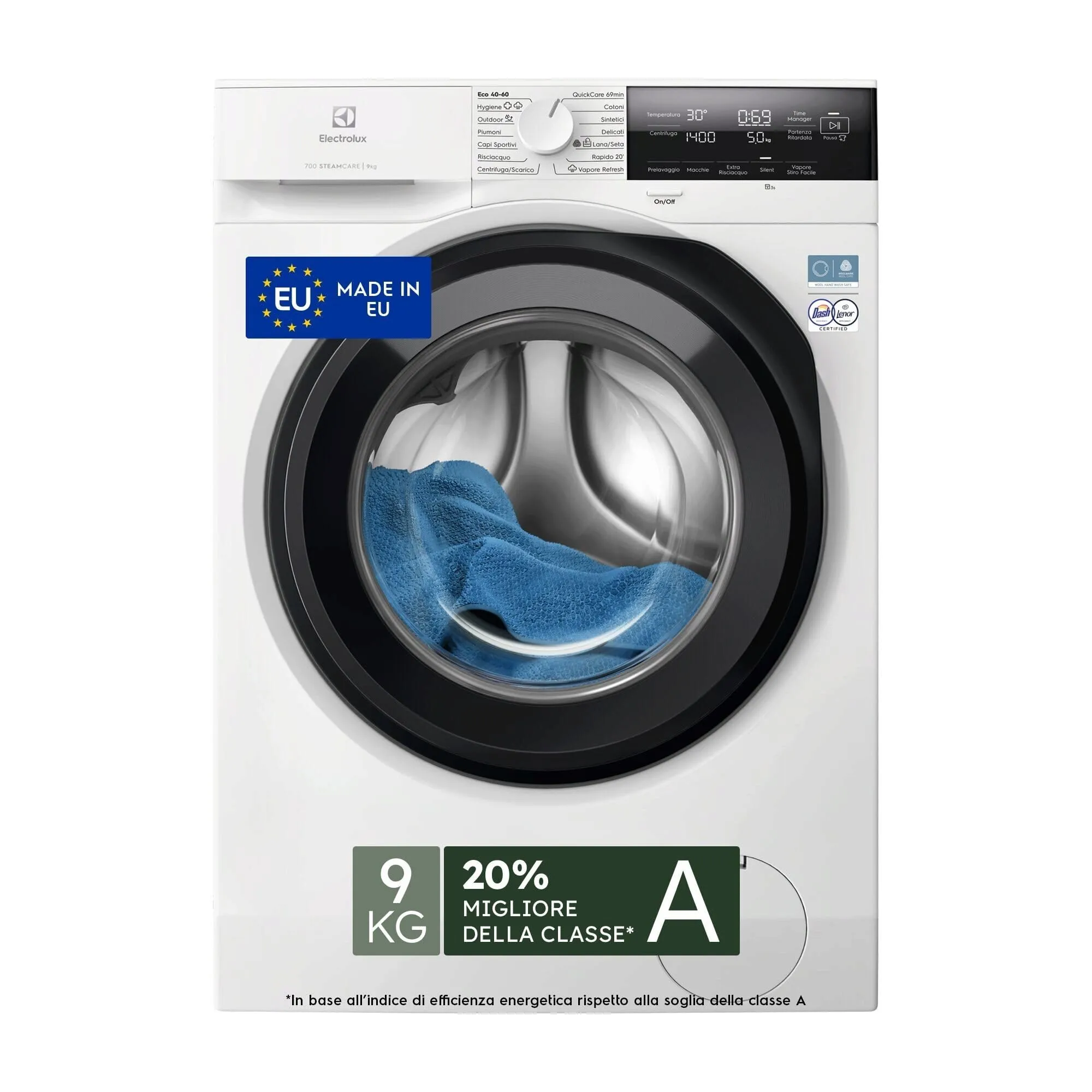 Electrolux Lavatrice Frontale Serie 700 SteamCare EW7F39