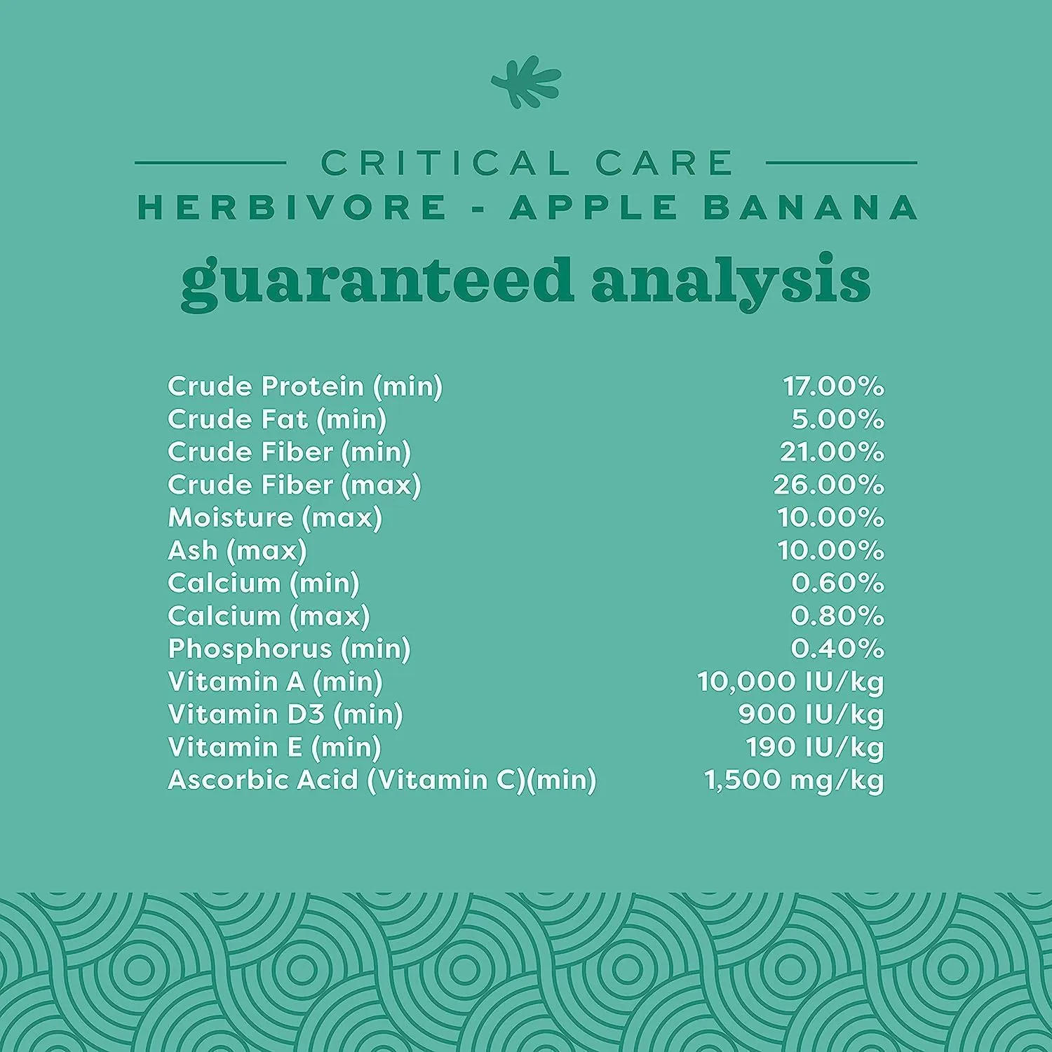 Oxbow Critical Care Erbivoro Banana/Mela - 141g