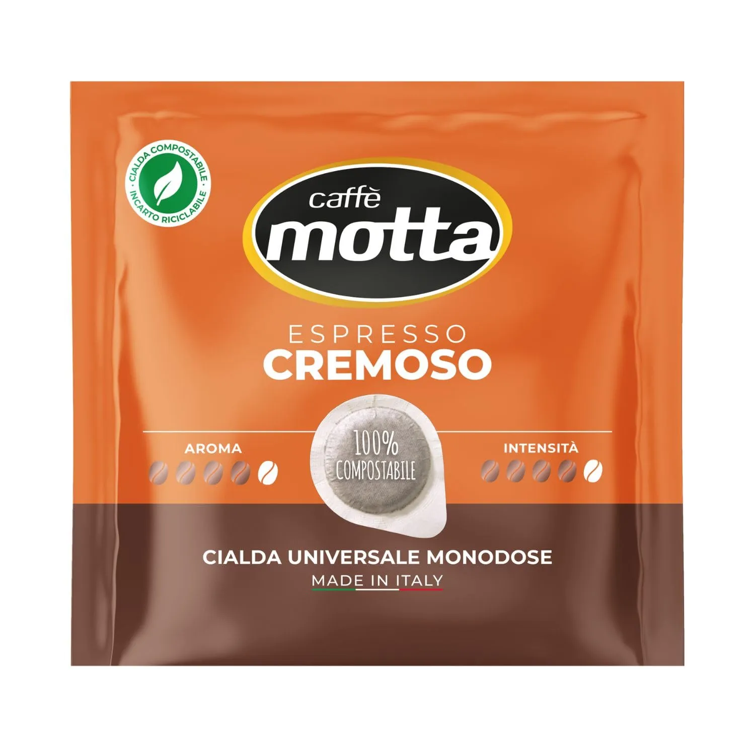 Caffè Motta Cialde ESE 44mm Espresso Cremoso - 150 Cialde Compostabili