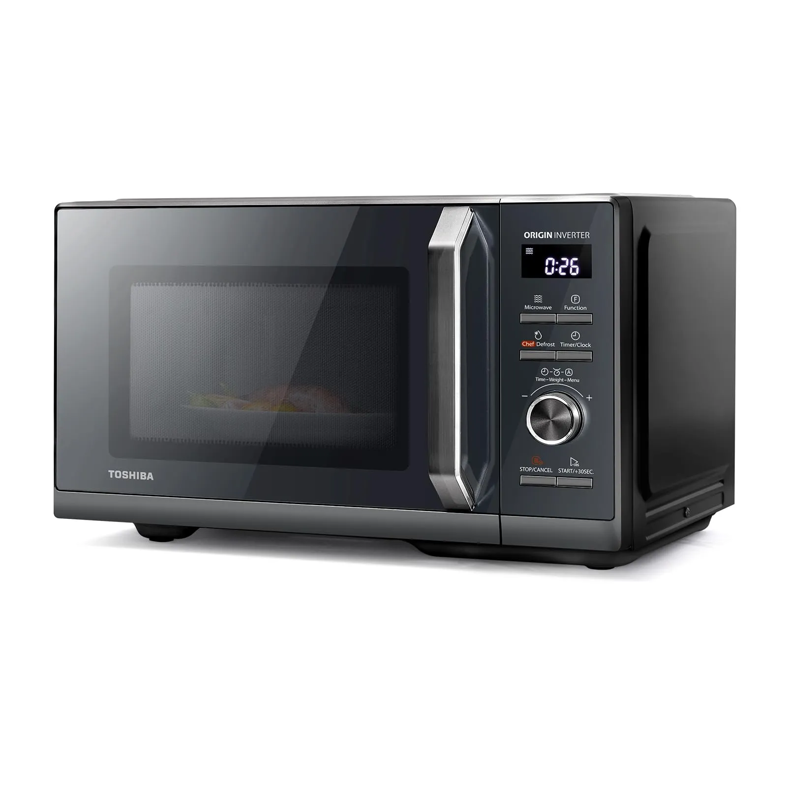 Toshiba 3-in-1 Forno a Microonde Origin Inverter con Grill, 25 Litri, Grigio Morandi
