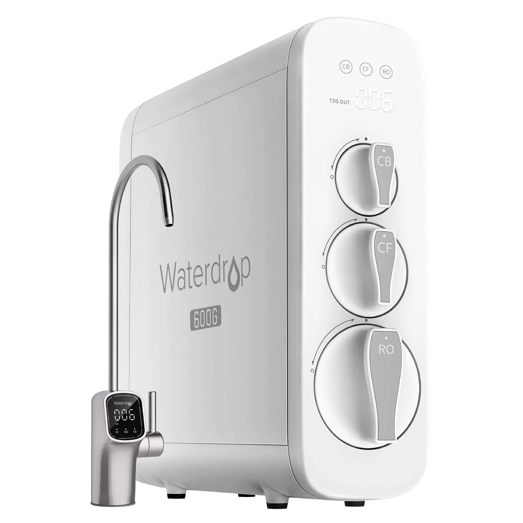 Waterdrop G3P600 Sistema ad Osmosi Inversa Tankless con Rubinetto LED Intelligente