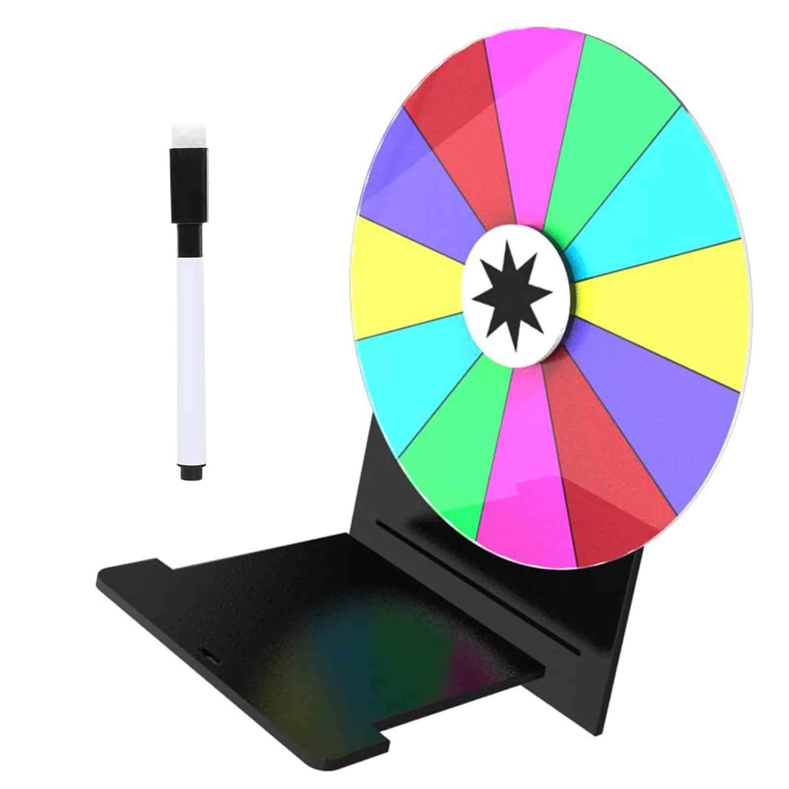 Ruota della Fortuna a Spinta - Spin & Win | Lavagna Cancellabile | Roulette da Tavolo | Supporto Pennarello a Secco | Gadget Divertente per Eventi