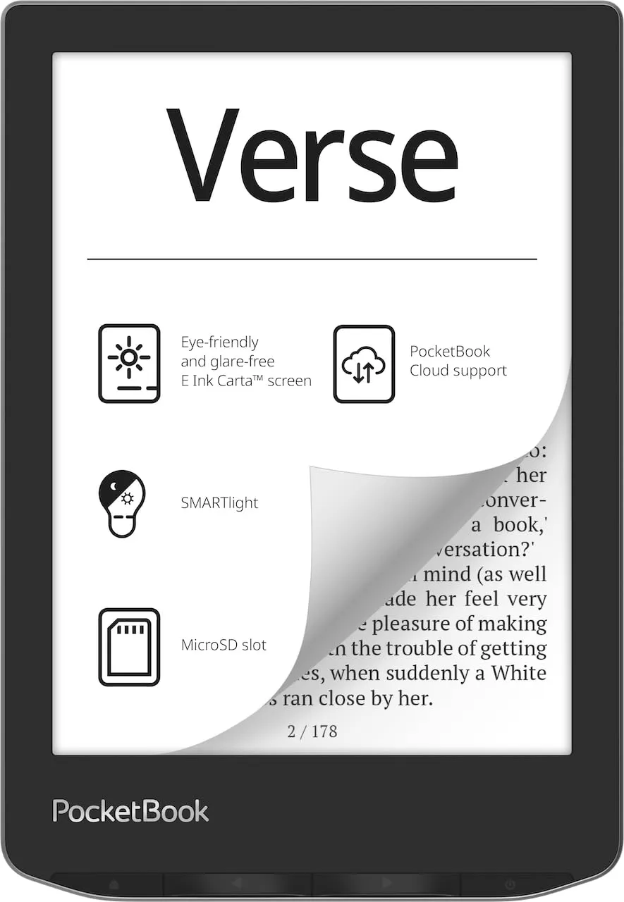 PocketBook Verse Mist Grey (Grigio) - E-reader 6" Carta Touchscreen