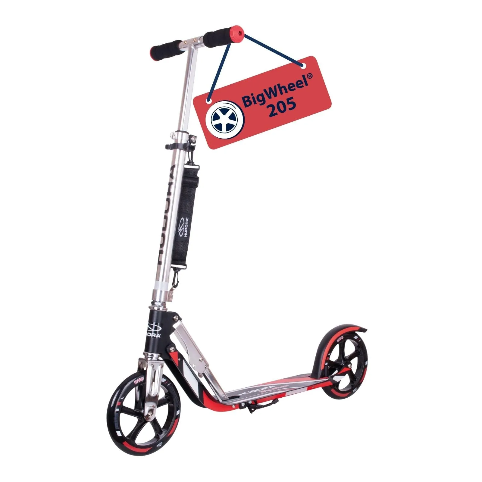 HUDORA BigWheel 205 - Monopattino Pieghevole con Tecnologia RX Pro