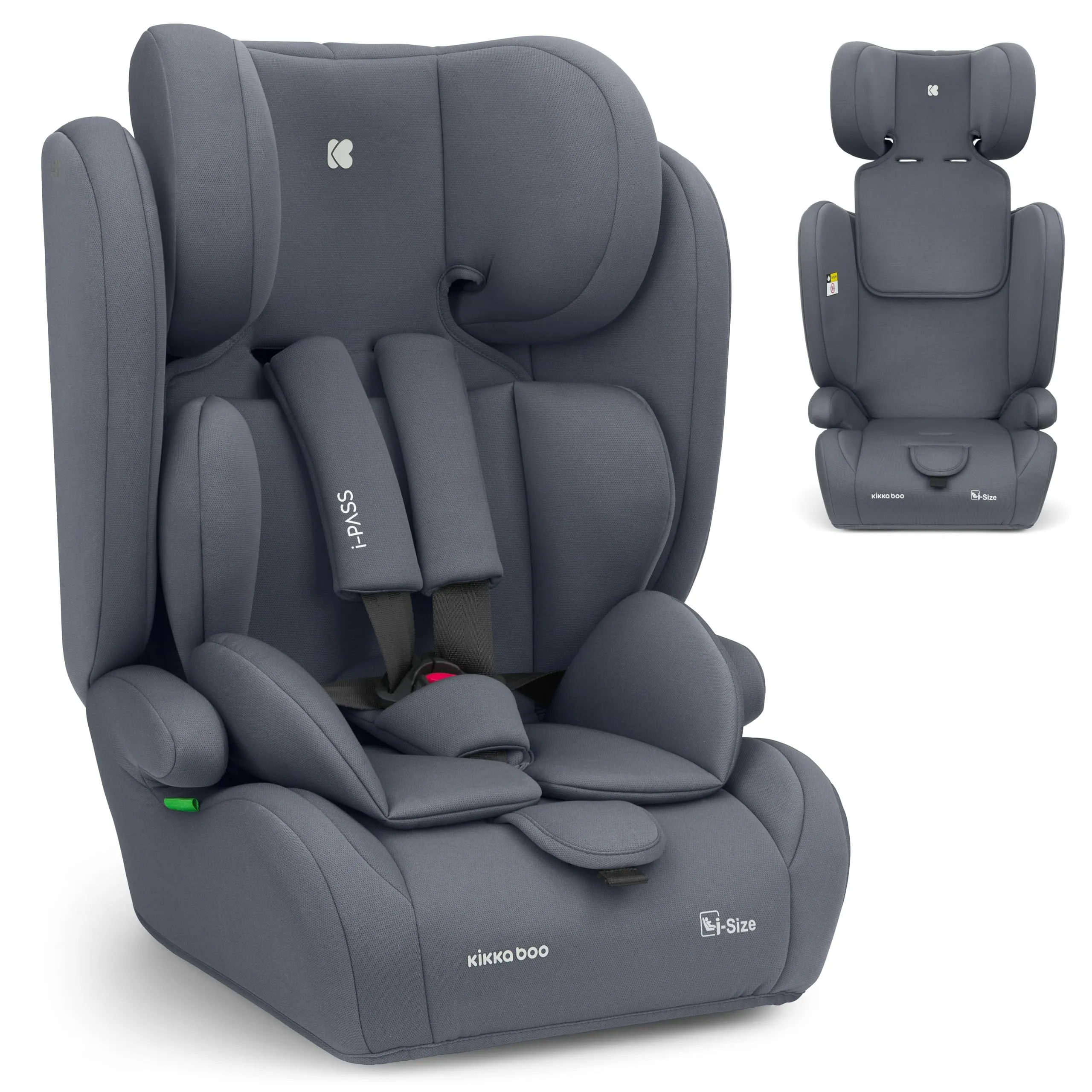 KikkaBoo i-PASS Seggiolino auto 9-36 kg Grigio