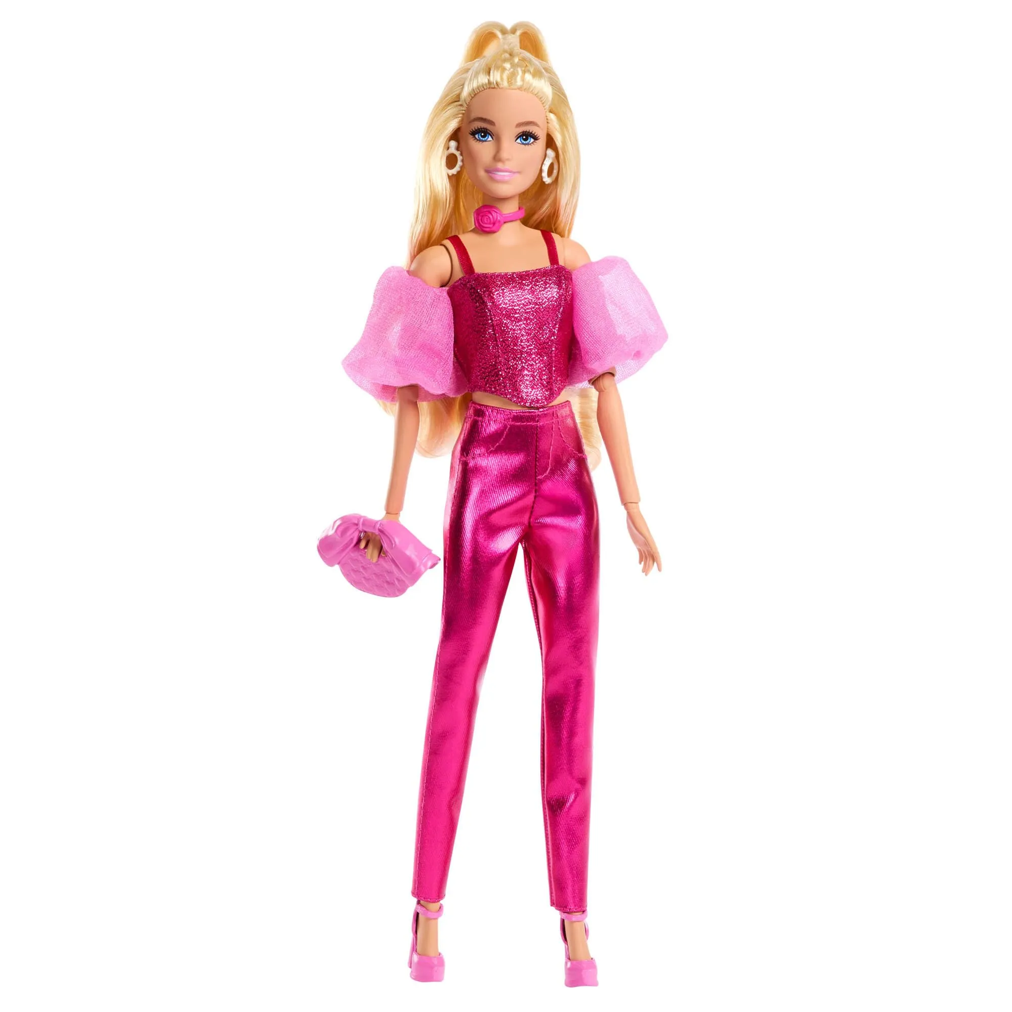 Barbie Deluxe Style n. 5, Bambola con Abito Rosa Metallizzato
