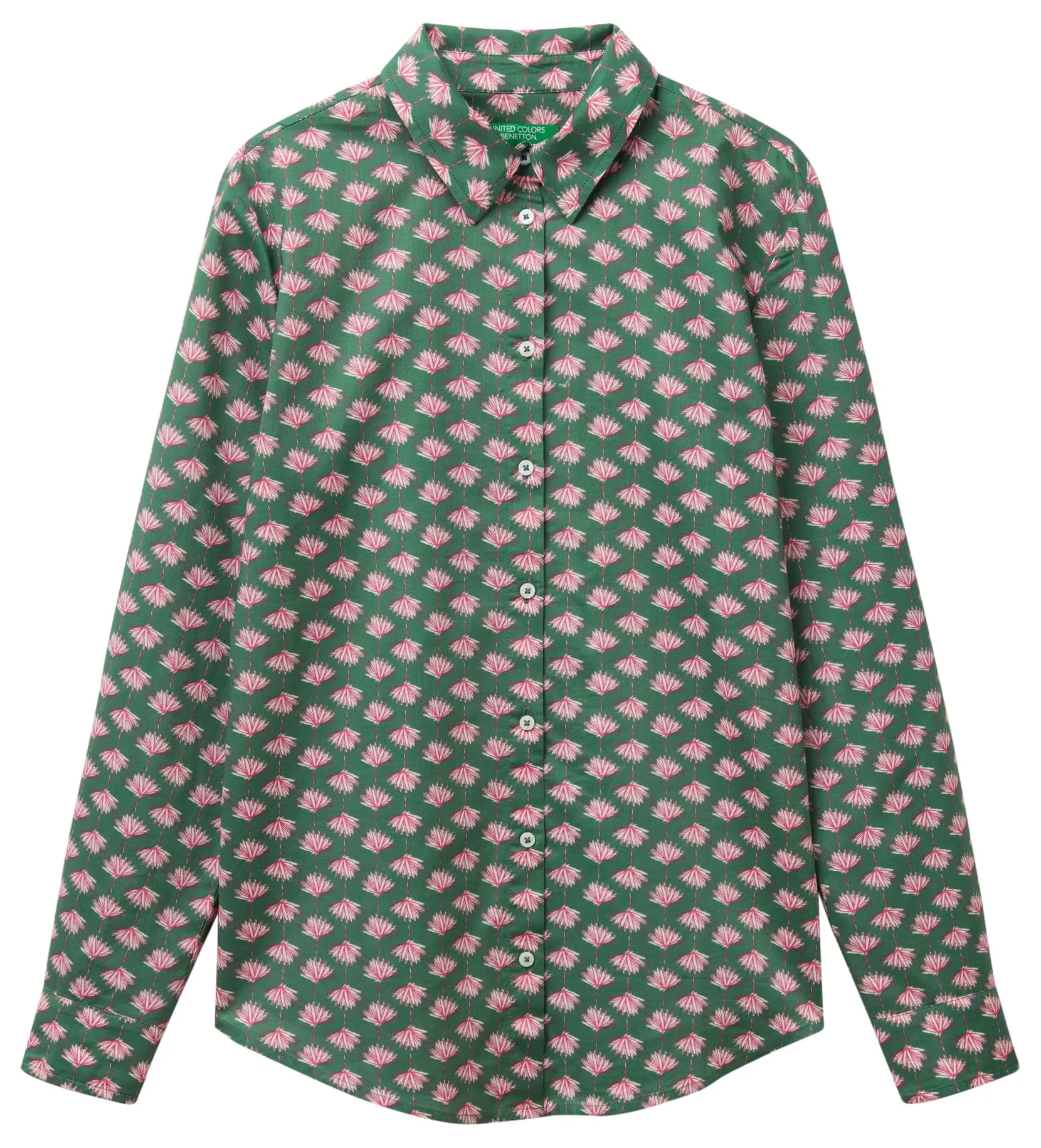 United Colors of Benetton Camicia in Mussola di Cotone Stampata