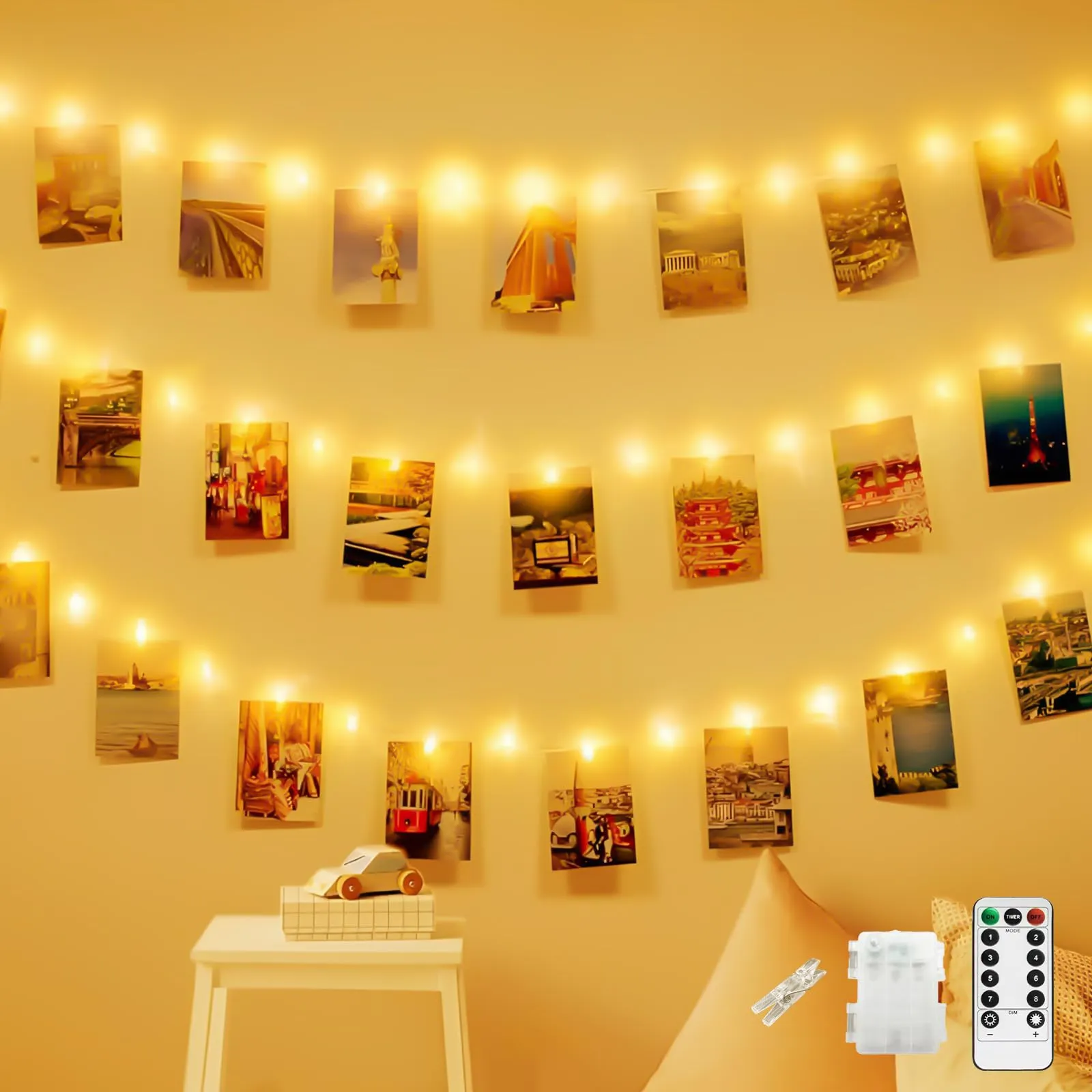Catena Luminosa LED con Clip per Foto CNMTCCO 100 LED