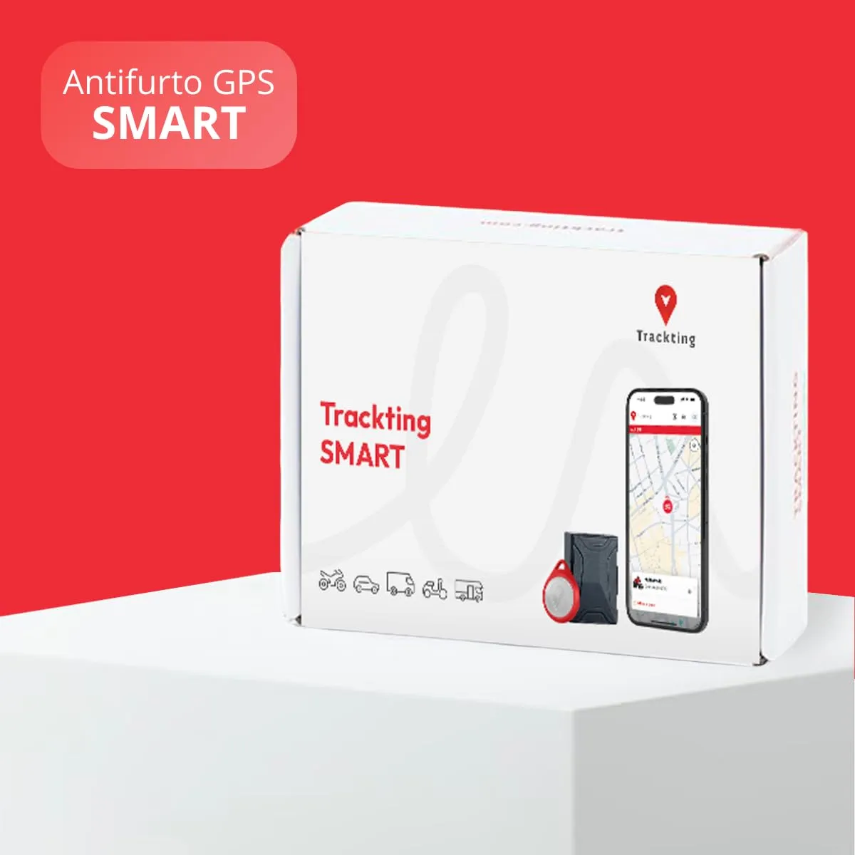 Tracker GPS NotiOne PLUS Con Allarme Antifurto, Mini Localizzatore Senza Abbonamento Per Auto, Moto, Bici, Bagagli E Animali, Mappa In Tempo Reale, Prodotto In Europa