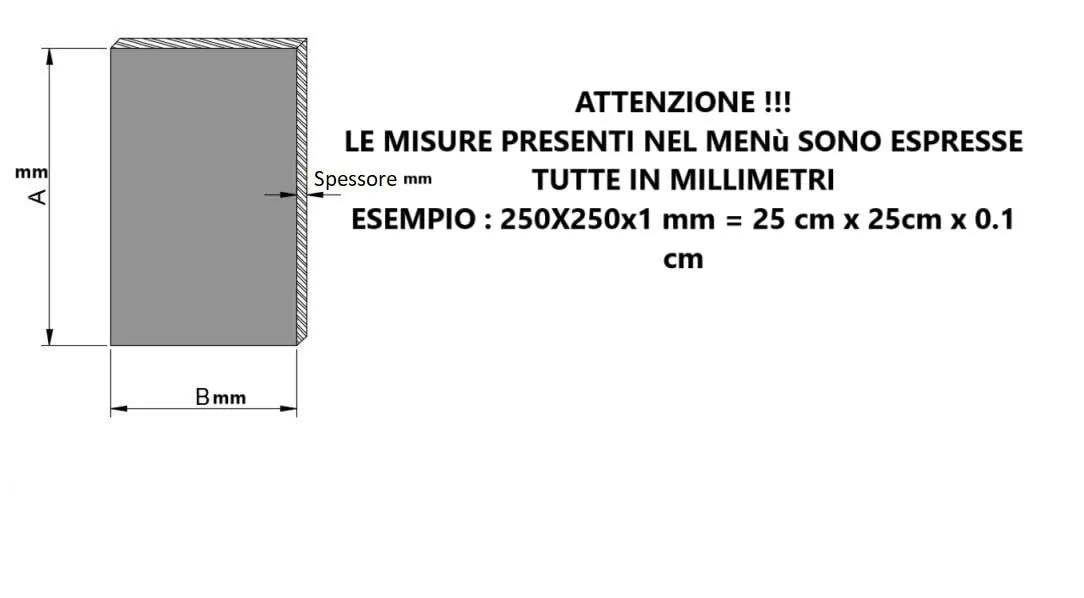 Fratelli Biasco Lamiera in Ferro S235JR 5mm - 250x250mm