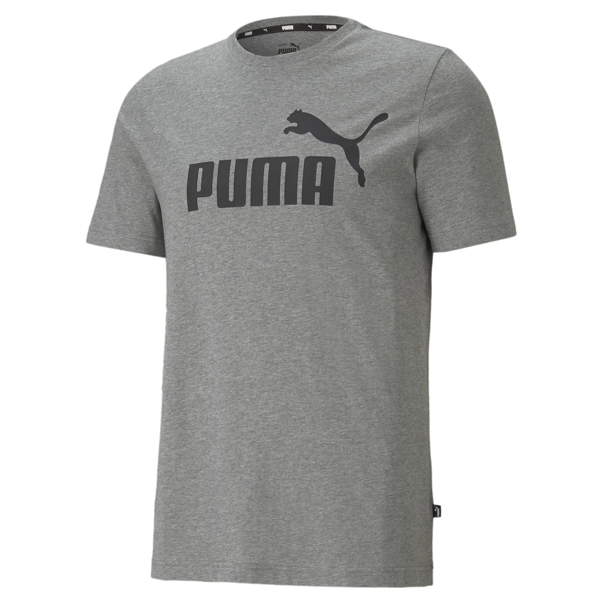 Puma Ess Logo Tee T-shirt, Grigio Medio, M Uomo