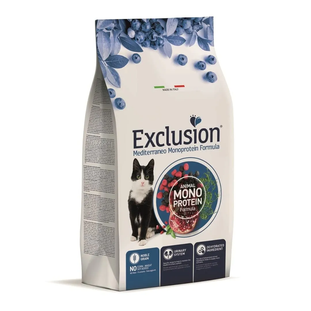 Exclusion Mediterraneo Noble Grain Sterilizzato Gatto Tonno 12 kg