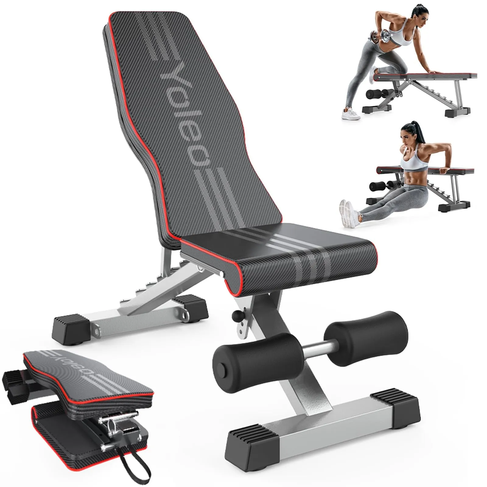 YOLEO Panca Pieghevole Multifunzione per Allenamento Fitness