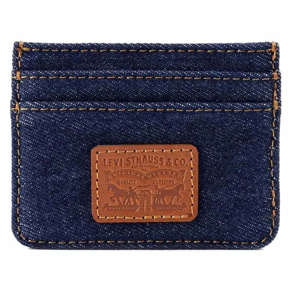Levi's Denim Card Case - Porta Carte di Credito Uomo in Denim Autentico