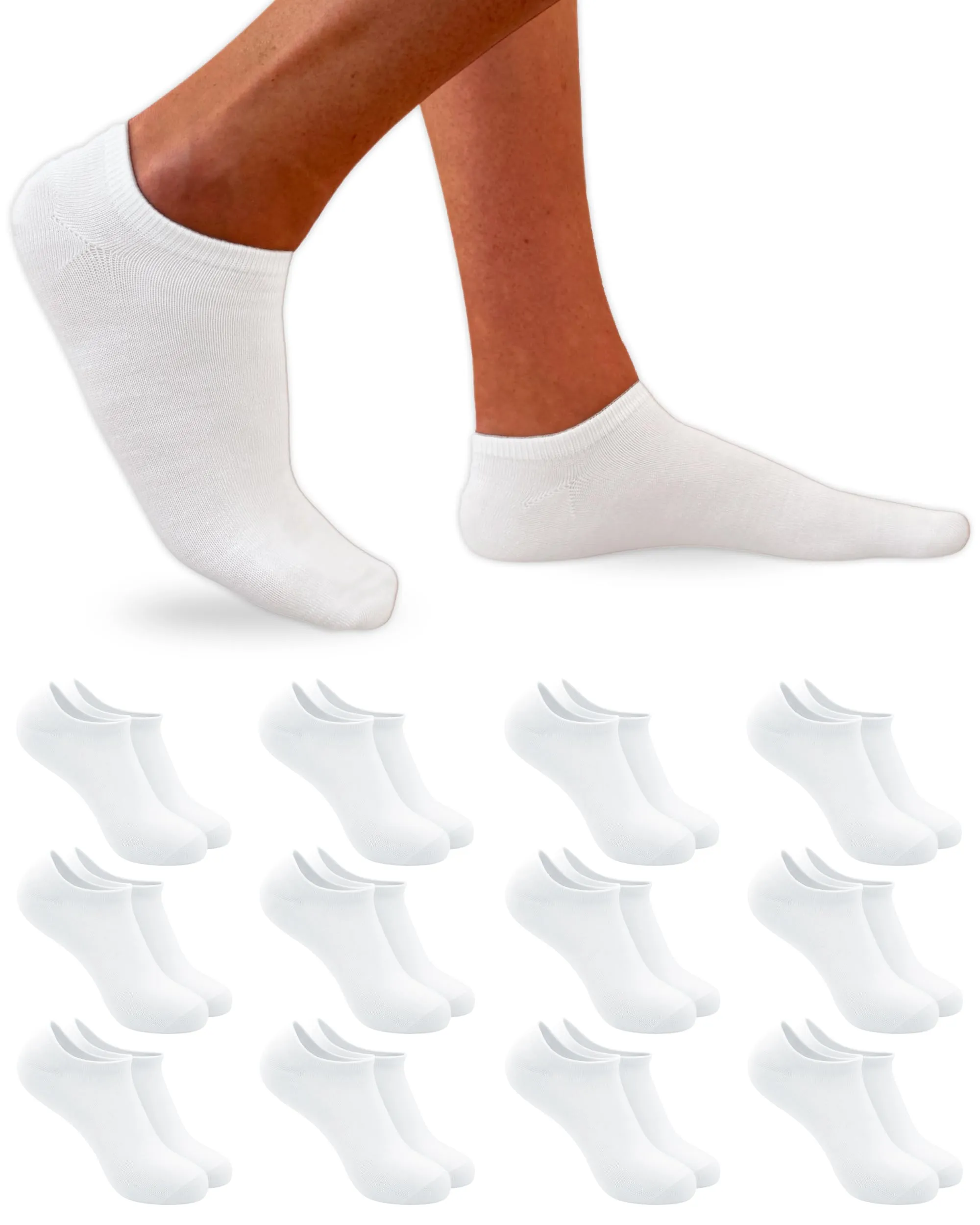 DIVABONNA 12 Paia Calzini Corti Unisex - Traspiranti e Antiodore