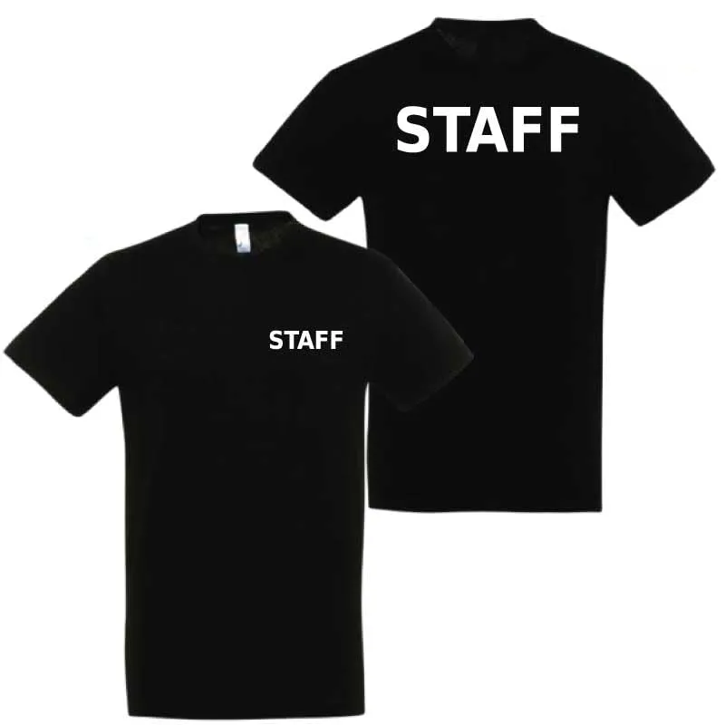 T-shirt STAFF Nera - Taglia XXL, Cotone Premium