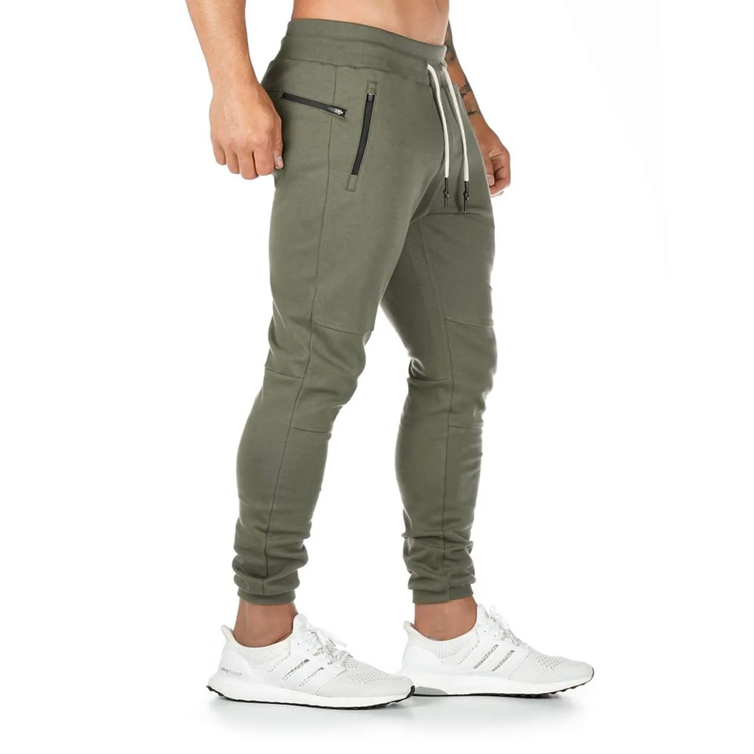 Yageshark Pantaloni da Jogging Uomo Slim Fit Cotone Verde
