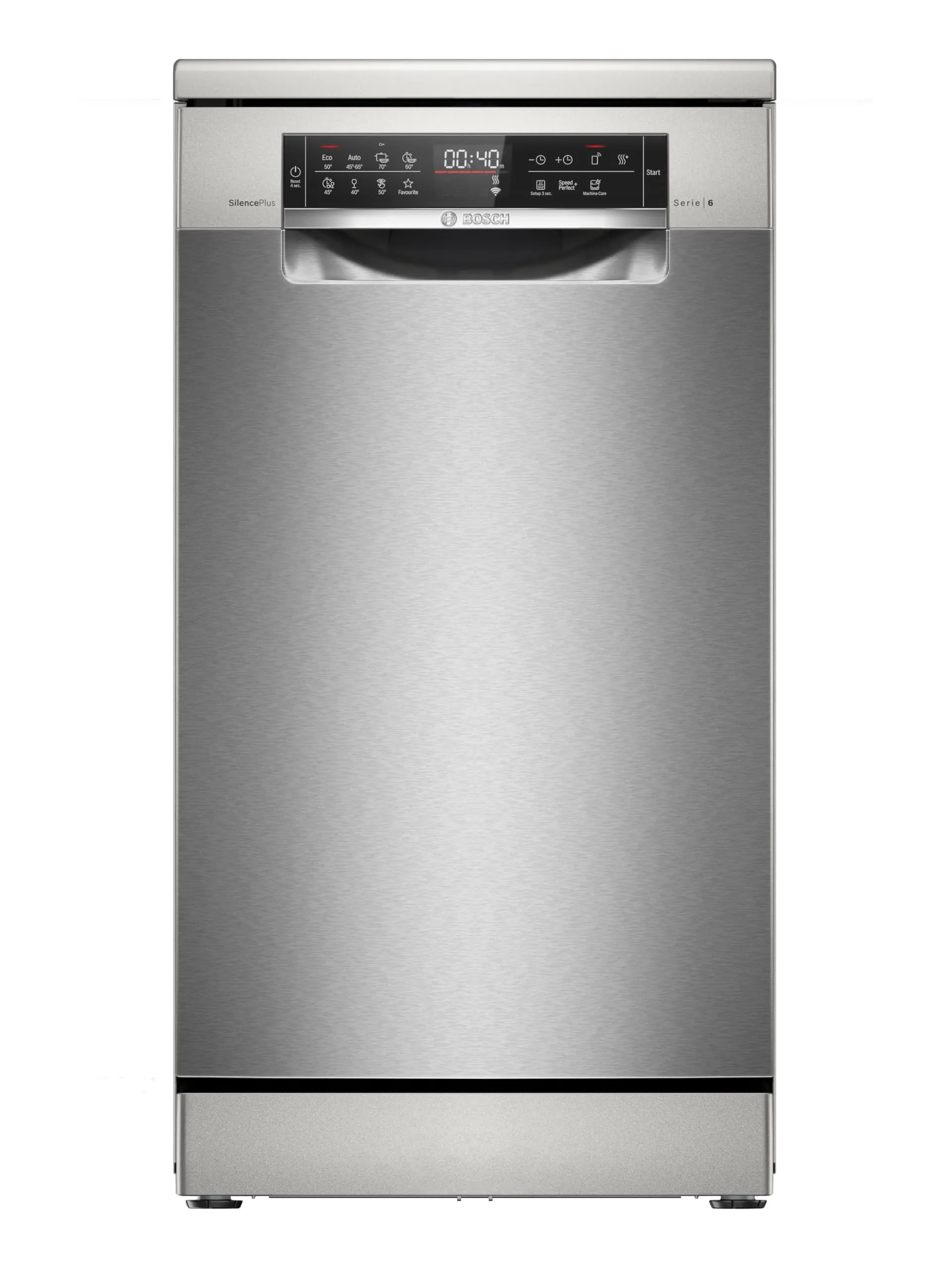 Bosch Serie 6 Lavastoviglie da Libera Installazione 45 cm Acciaio Inox Anti-Impronta SMS6ECI07E