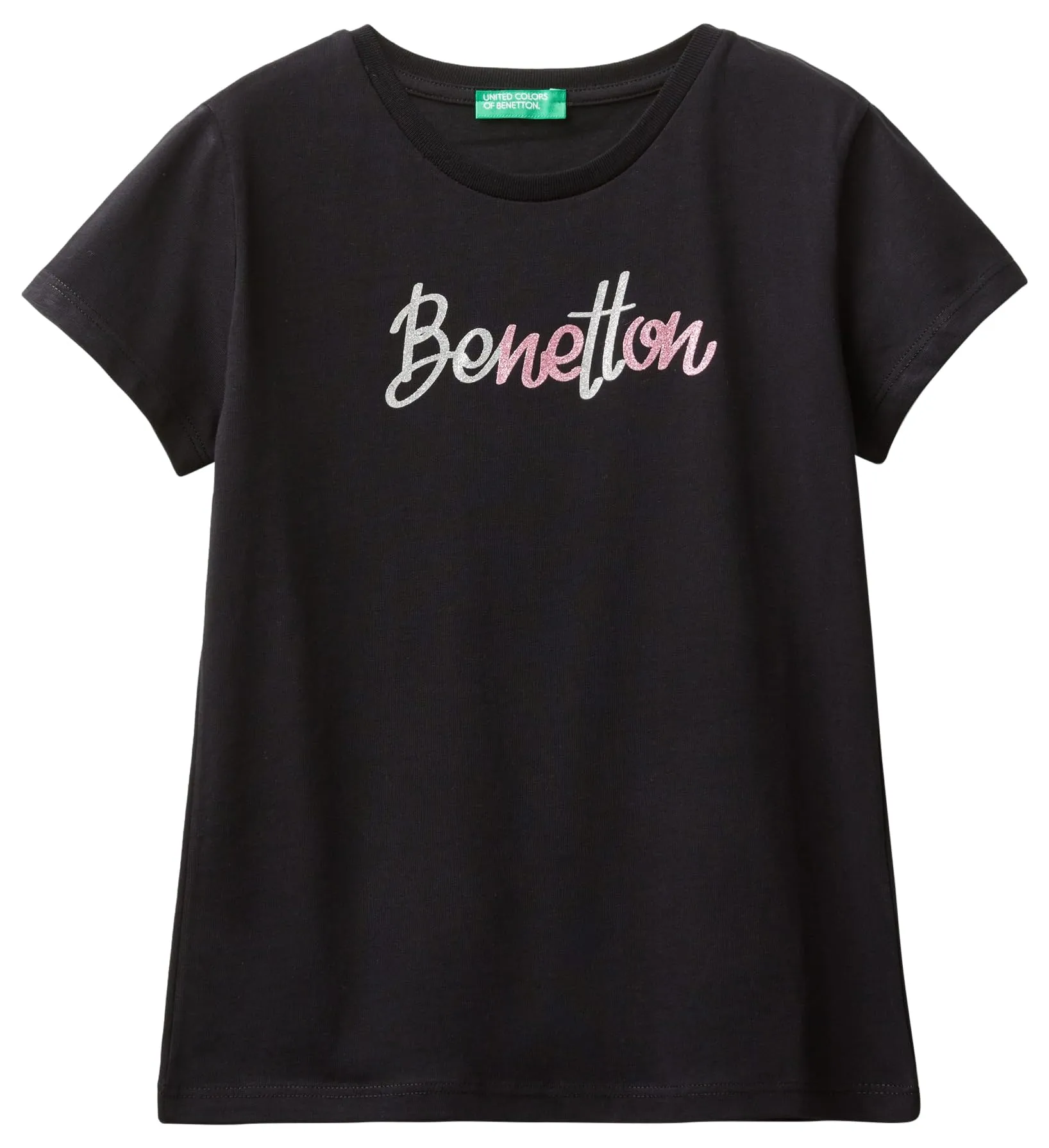 T-Shirt United Colors of Benetton con Logo Glitter