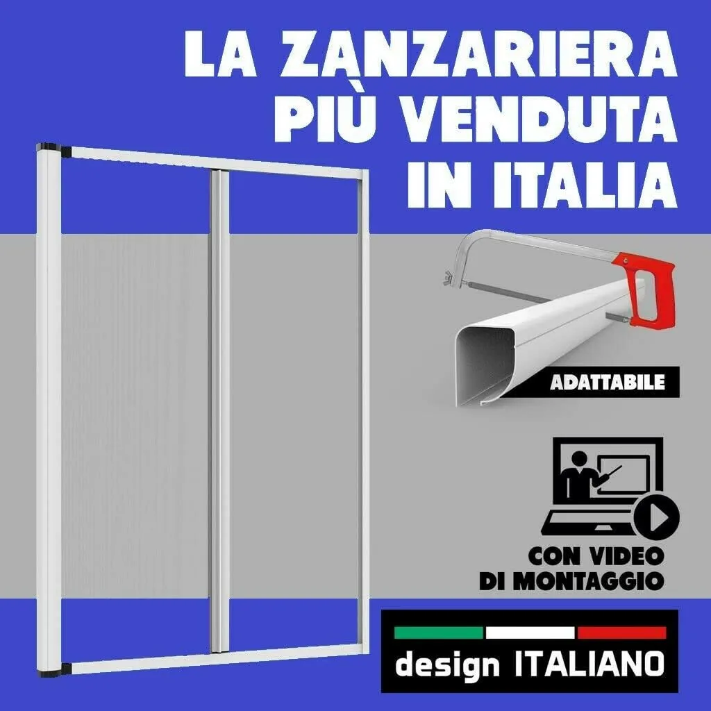 Zanzariera a Rullo Laterale Riducibile per Portefinestre in Kit Fai da Te