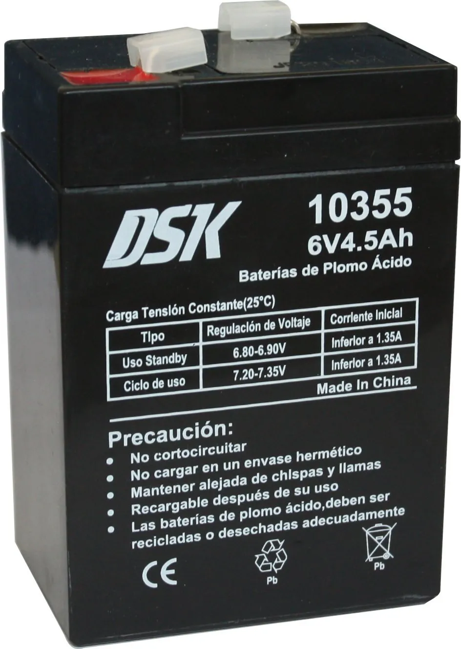 Batteria al Piombo AGM DSK 6V 4.5Ah