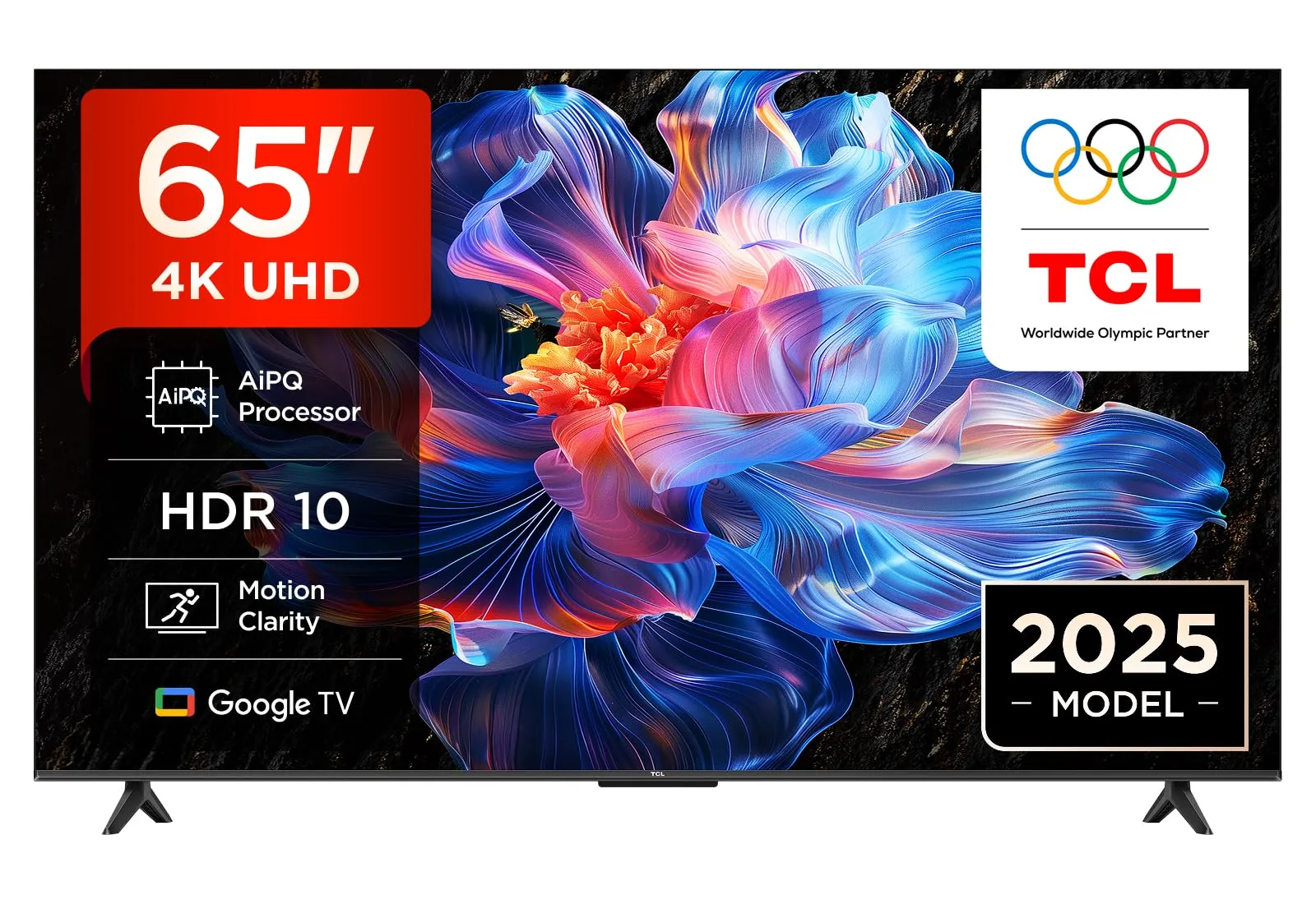 TCL 65V6C: Smart TV LED 4K UHD da 65 pollici con Google TV e Design Senza Bordi