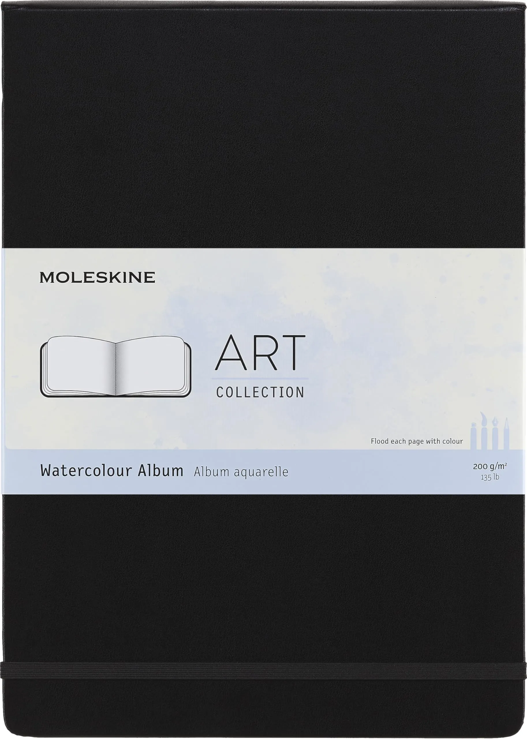 Moleskine Art Plus Album Acquerello A4 Nero Copertina Rigida
