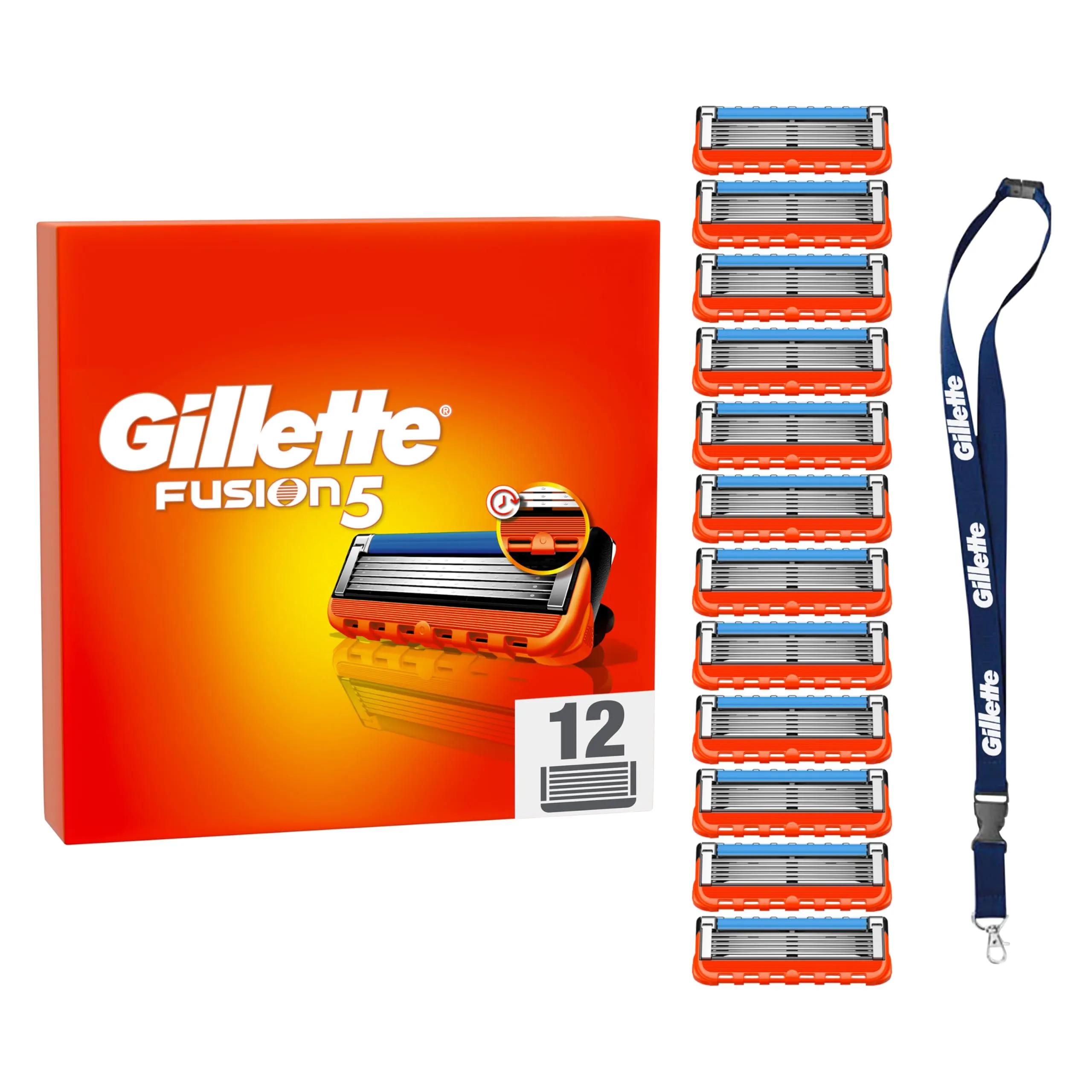 Gillette Fusion5 - 12 Lamette di Ricambio per Rasoio