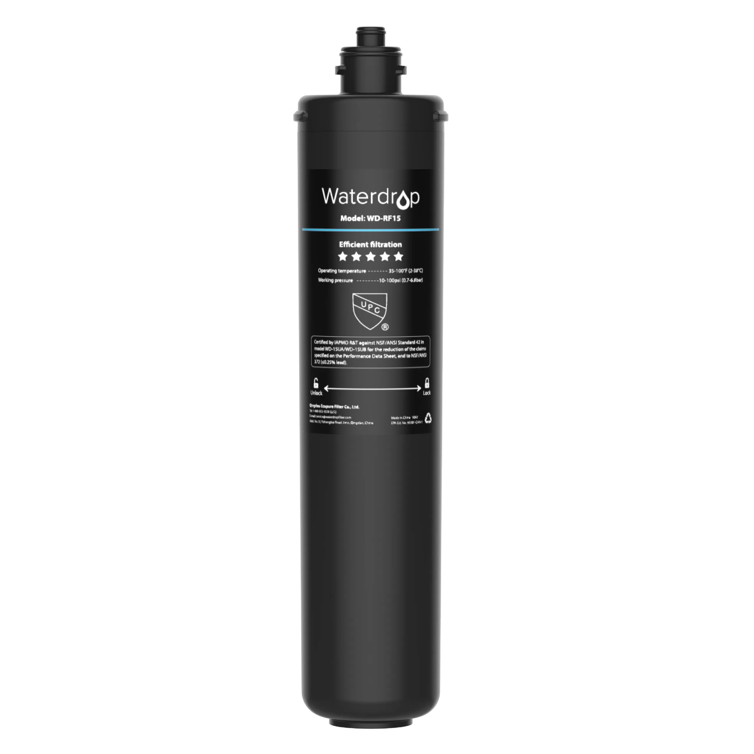 Waterdrop Cartuccia filtro di ricambio RF15 per filtro acqua 15UA/15UB