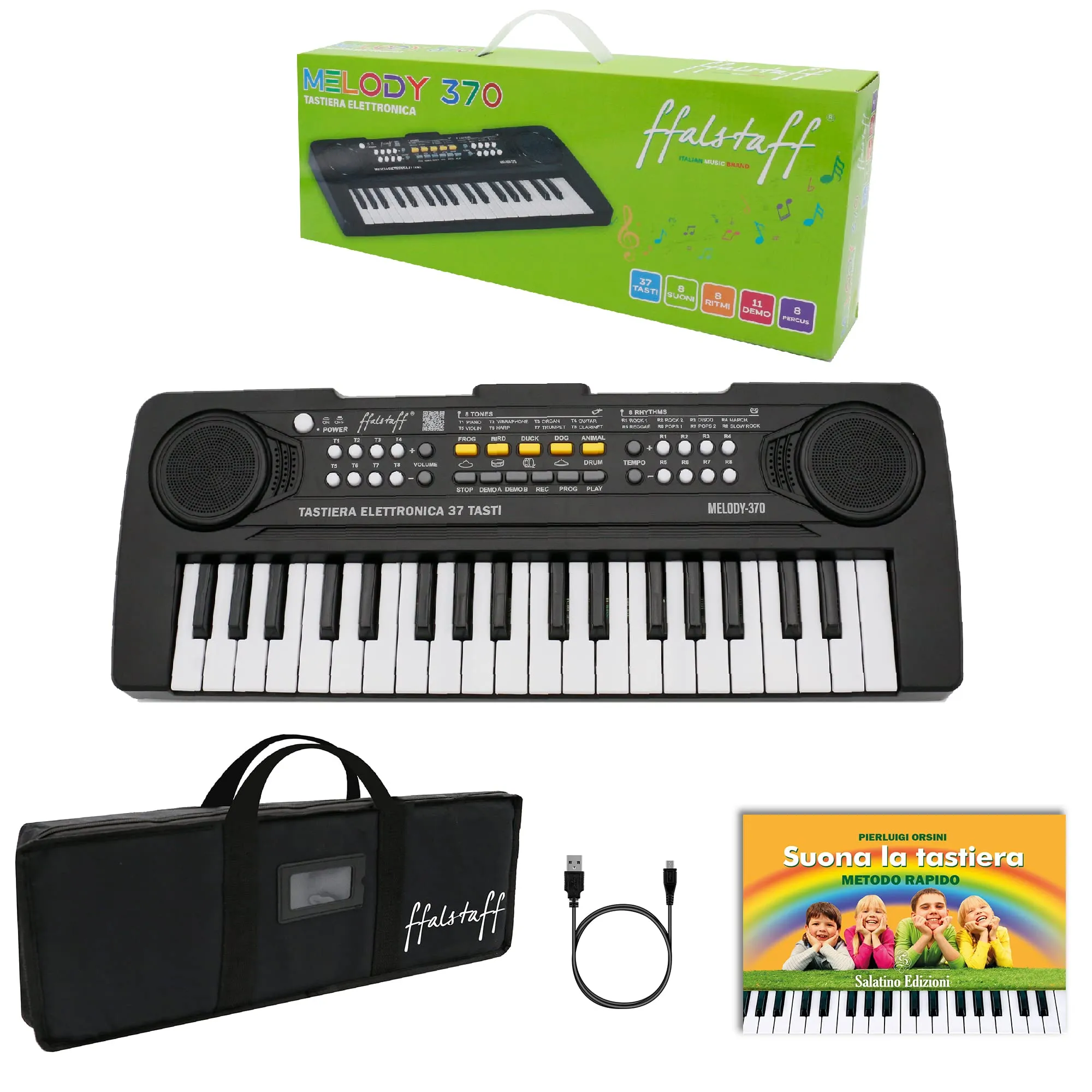 Mini Melodica Elettronica ffalstaff 37 Tasti con Borsa e E-book