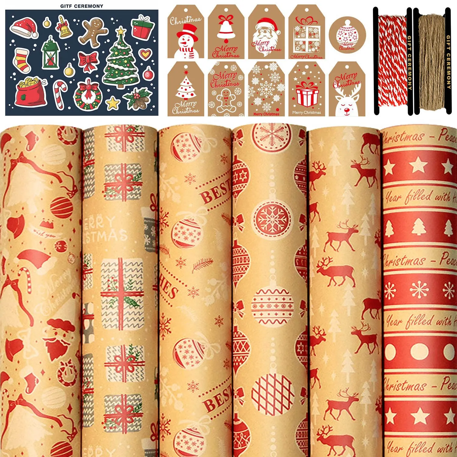 FullJoyHut Carta da Regalo Natalizia