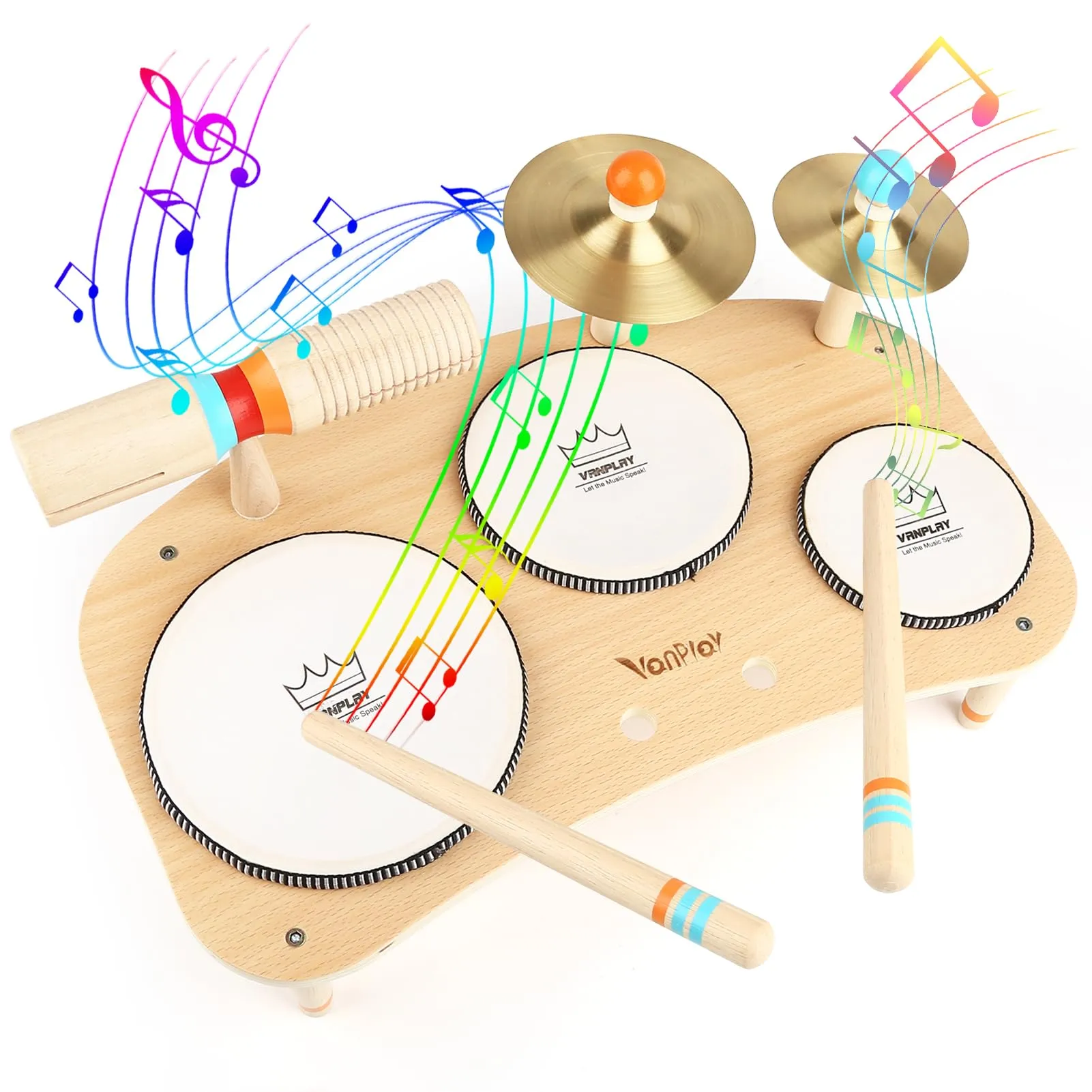 Batteria Musicale per Bambini in Legno - Gioco Educativo Montessori