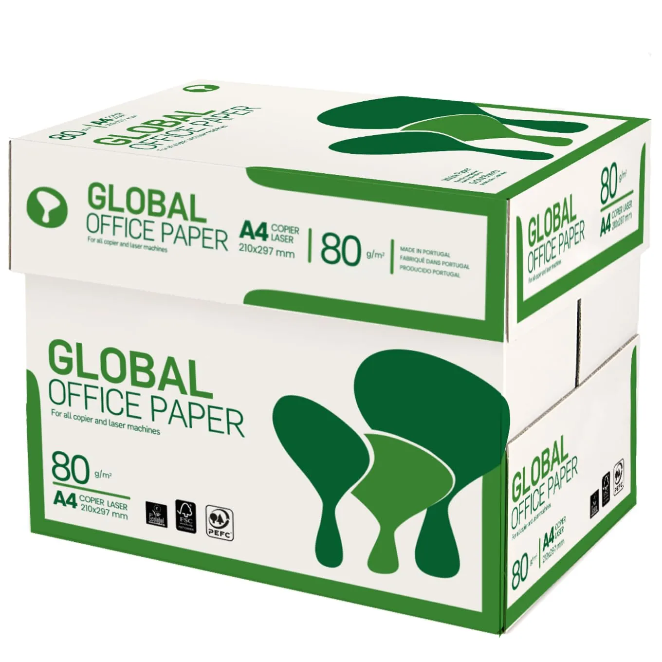 Global Office Paper Carta A4 per Stampante - 80gr - 2500 Fogli