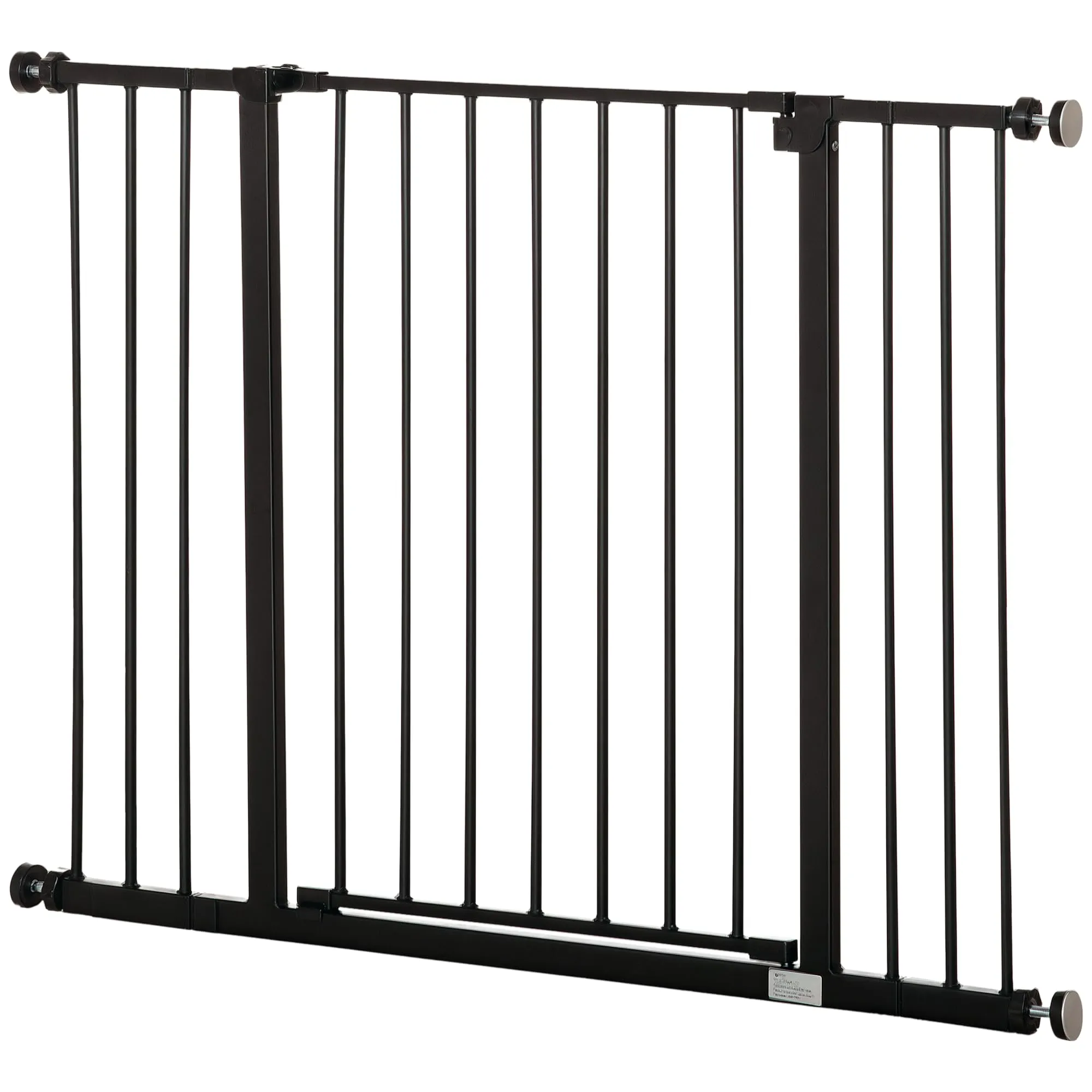 PawHut Cancelletto di Sicurezza Estensibile per Cani 76-107cm in Metallo Nero