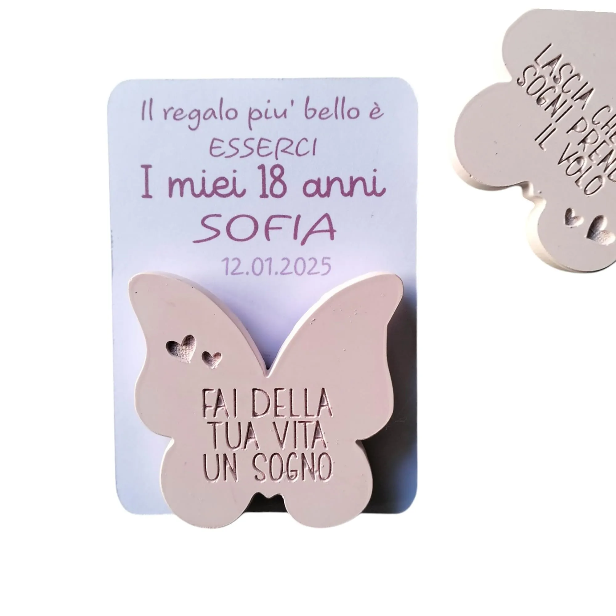 Bomboniere Farfalle Calamita Rosa e Glicine - Kit da 10 Pezzi