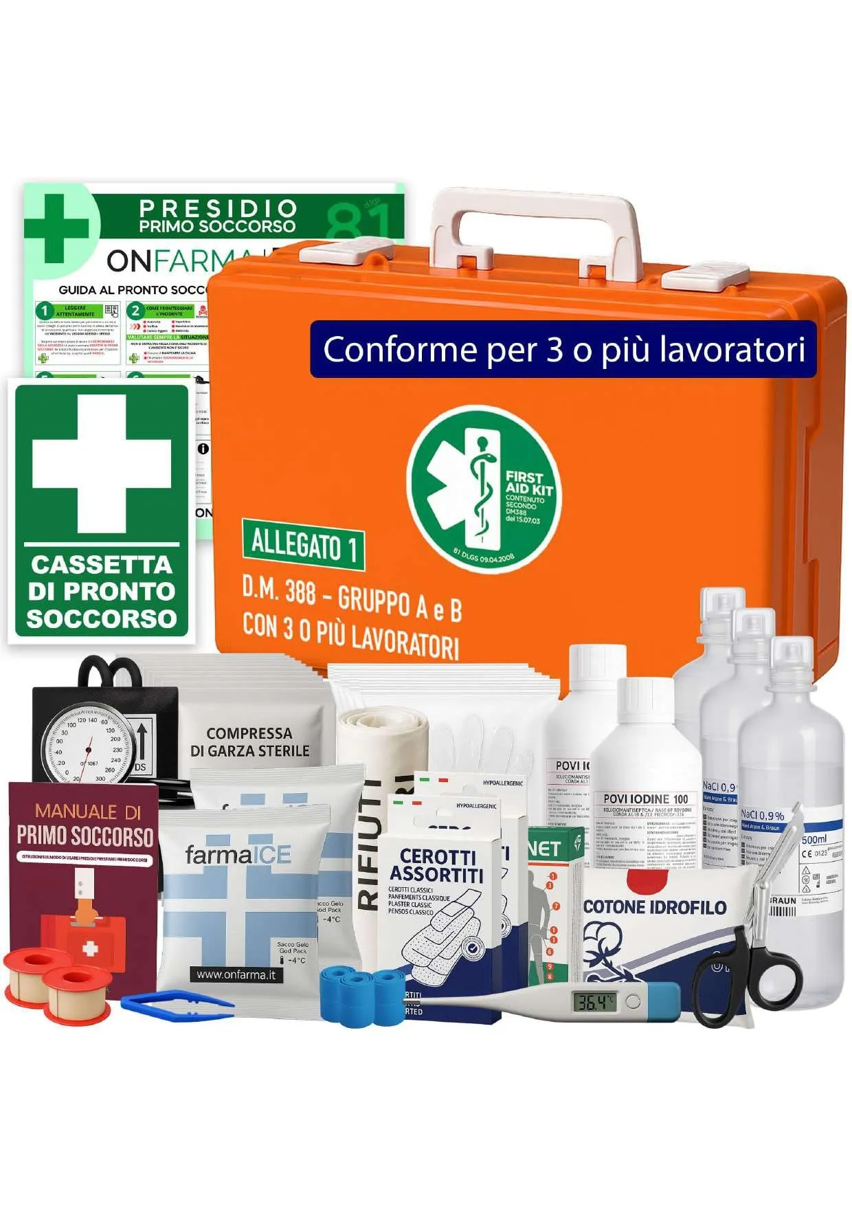 Cassetta di Pronto Soccorso FarmA2 - DM 388 Allegato 1 per Aziende