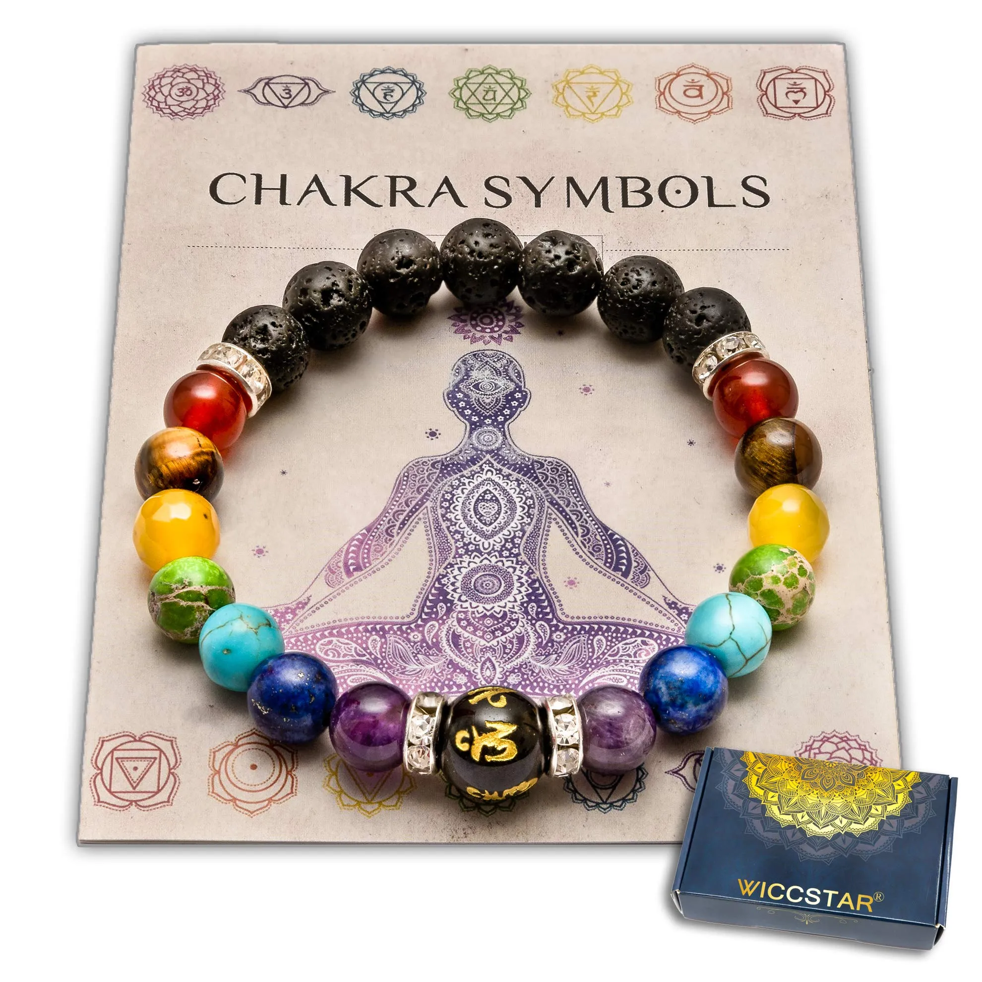 WICCSTAR Doppio Chakra Bracciale Yoga Reiki