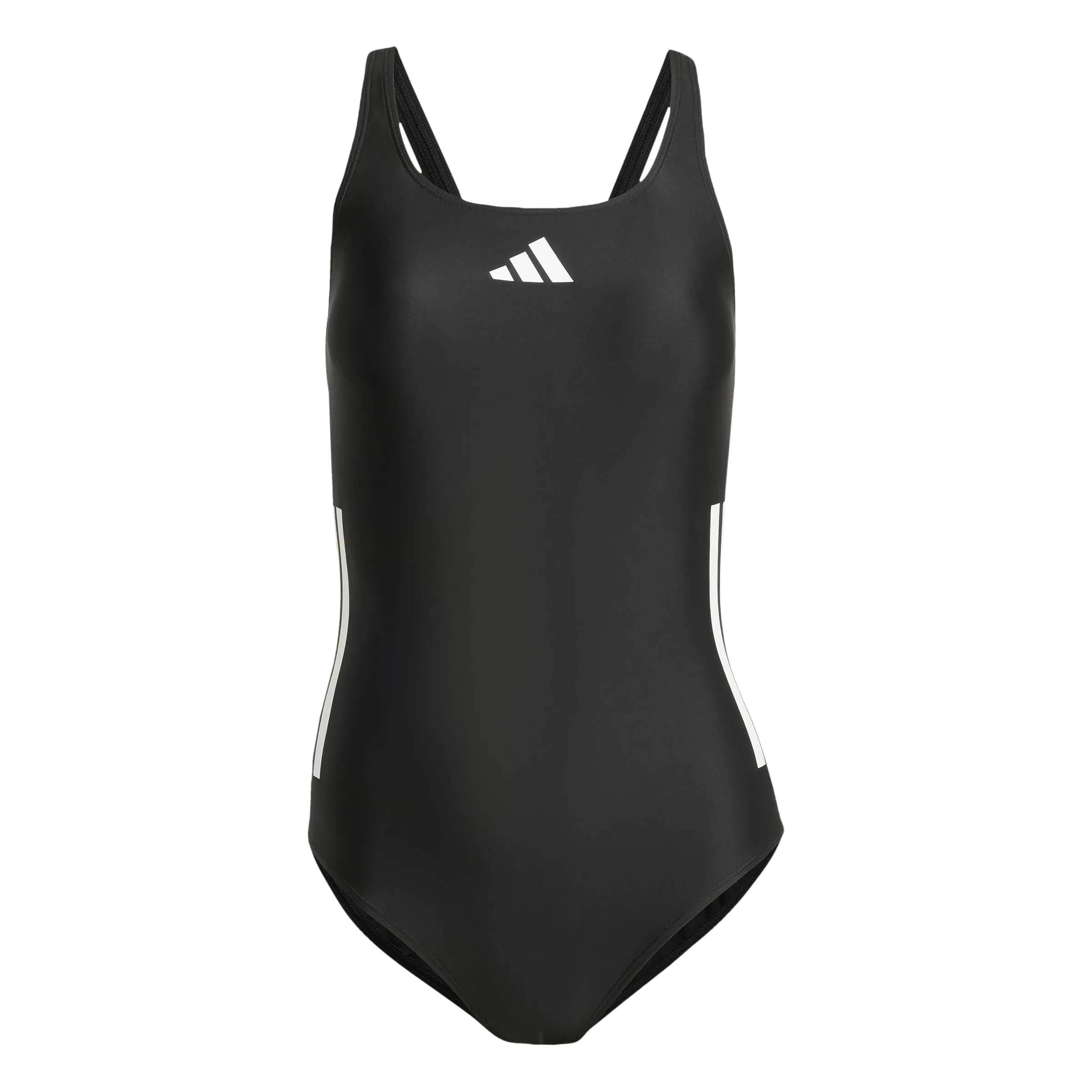 Adidas Costume da Bagno Donna 3 Stripes C-Back, Nero/Bianco