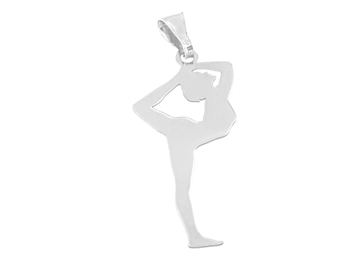 Ciondolo Ballerina Ginnastica Ritmica Argento 925