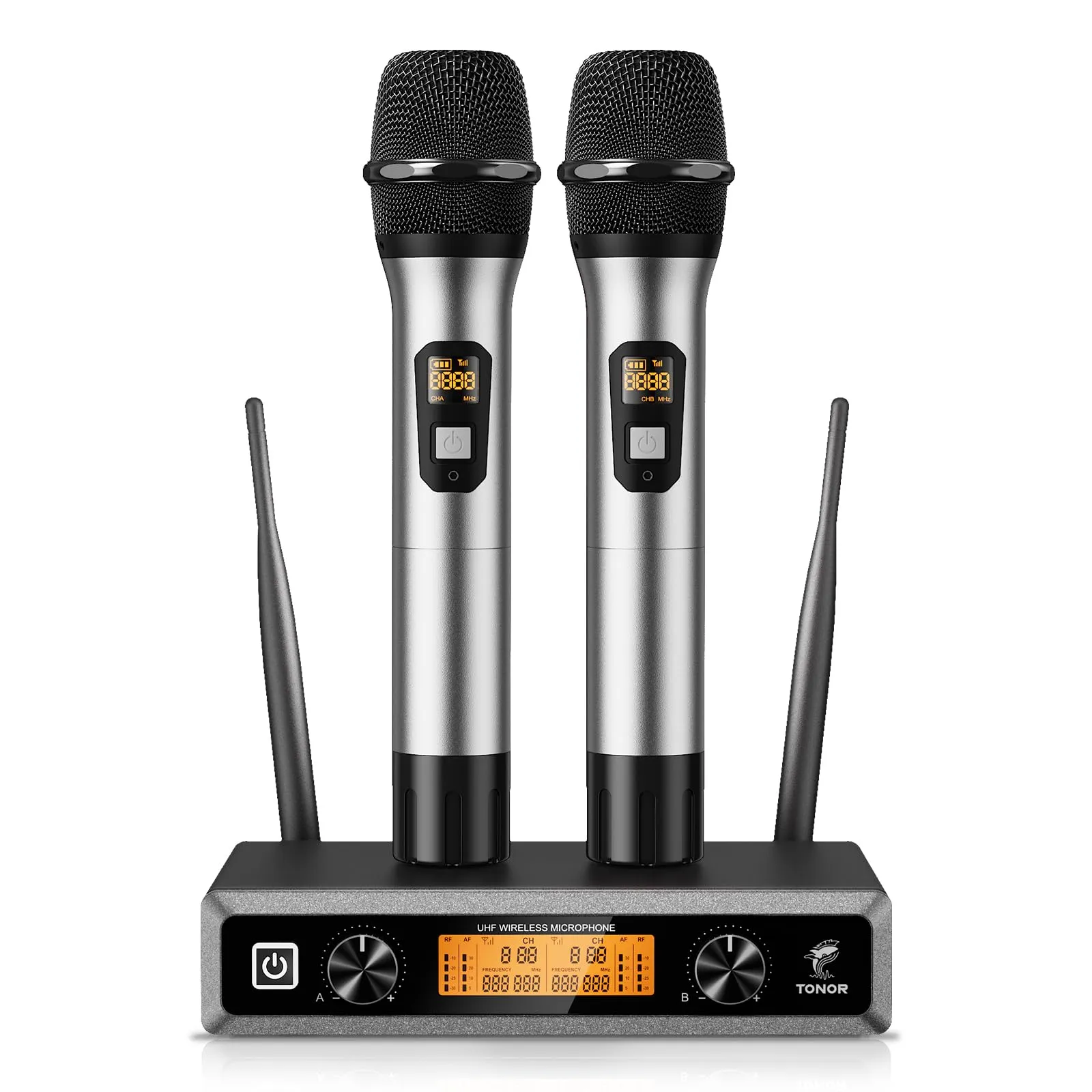 TONOR Microfono Wireless UHF Professionale Doppio