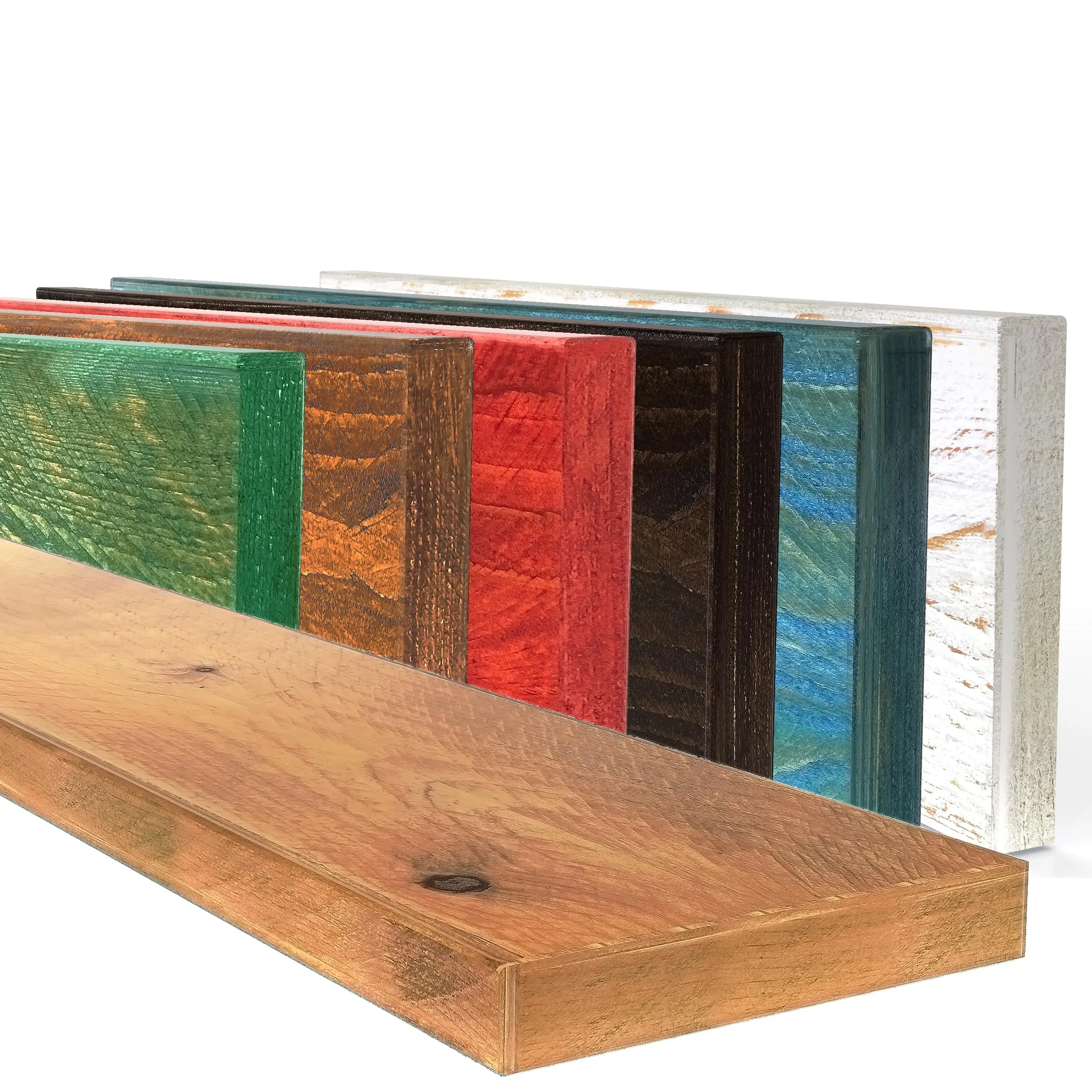 Mensola in Legno Massello Sospesa a Parete - Artigianato Italiano