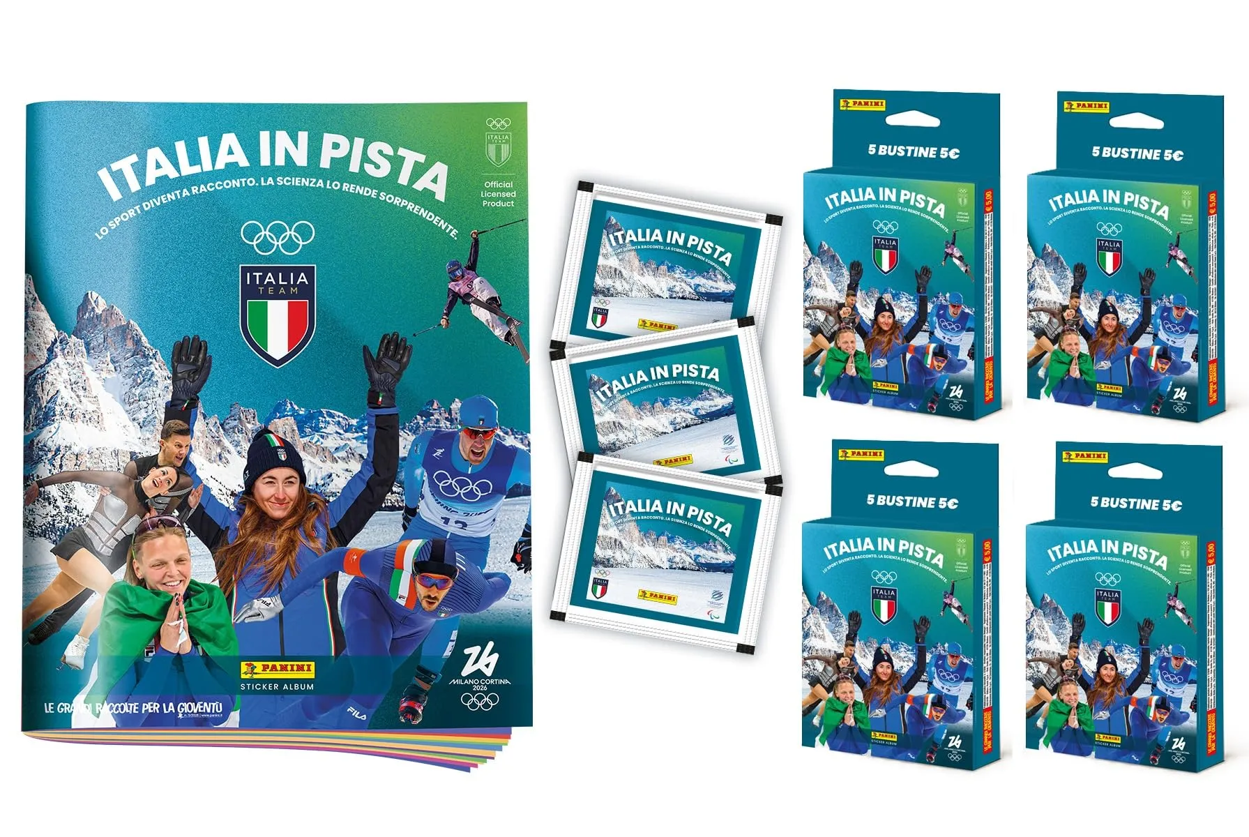 Italia in Pista Milano Cortina 2026 Official Sticker e Card Collection - Super Pack